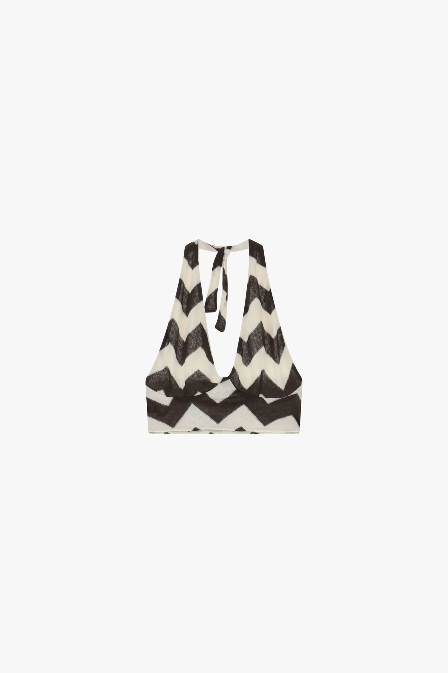 Dixie Zigzag Deep Neck Top