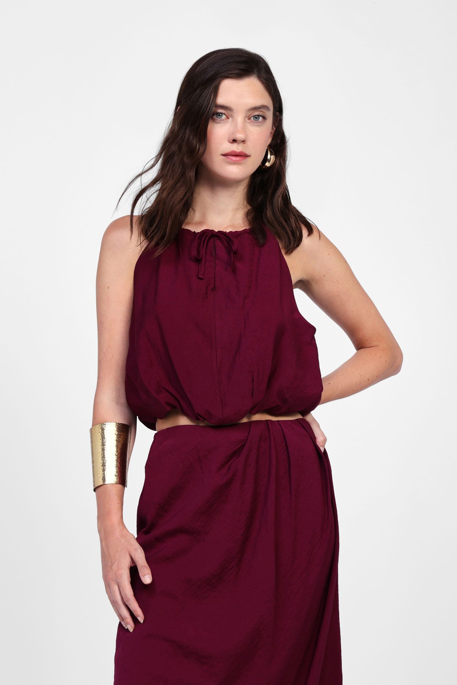 Top Con Spalline Sottili E Nodo Dixie