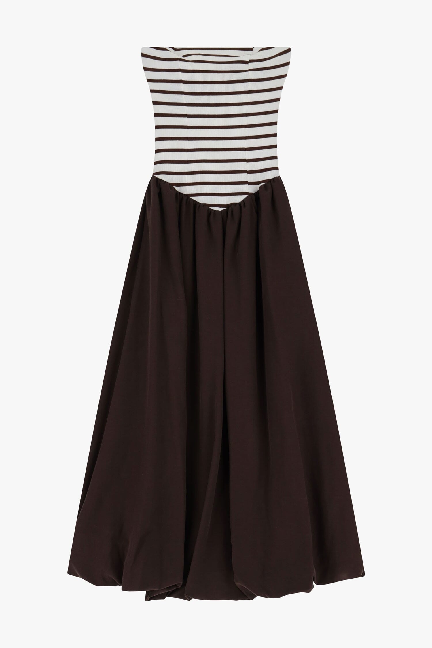 Abito Lungo A Righe E Volumi Dixie