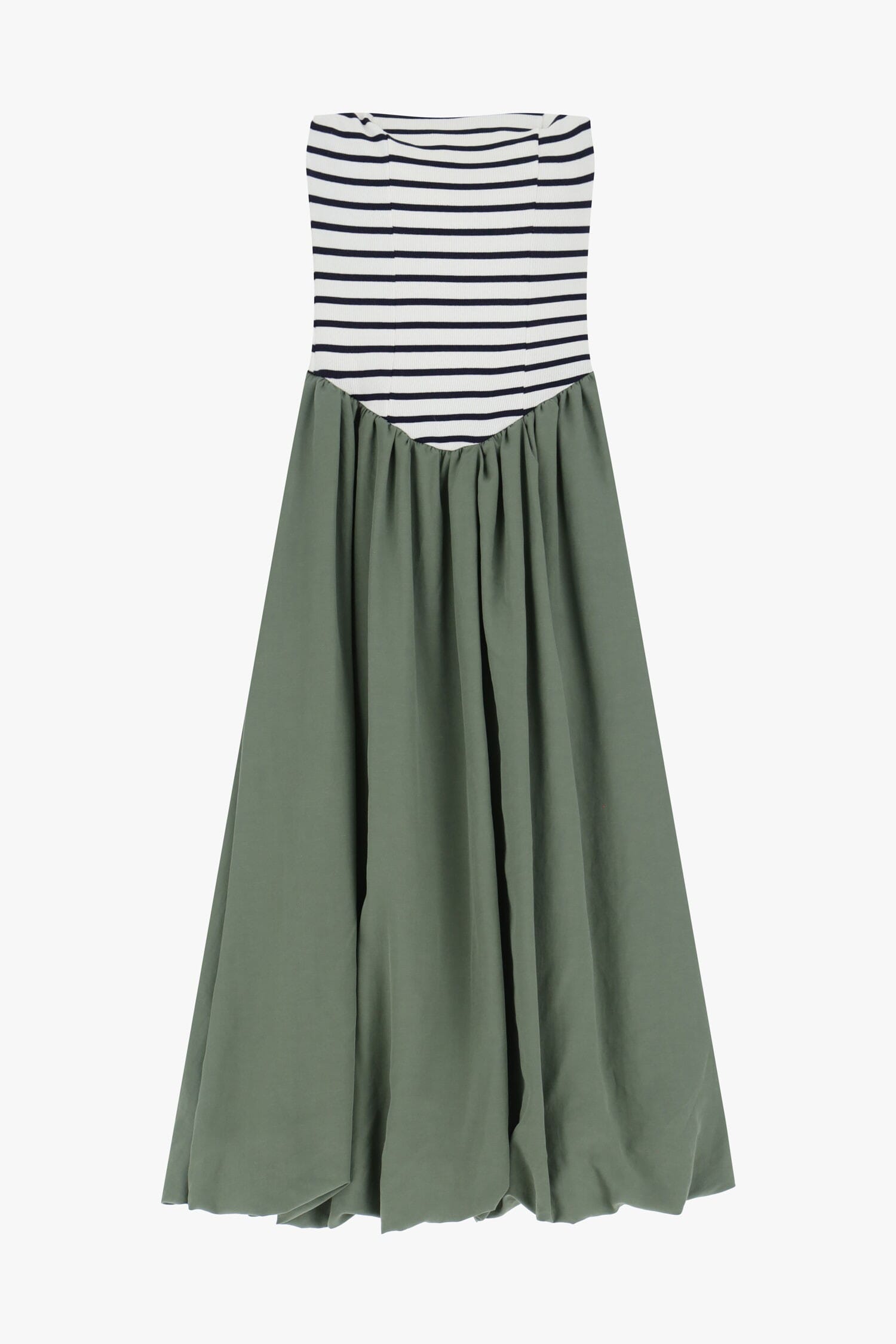 Abito Lungo A Righe E Volumi Dixie