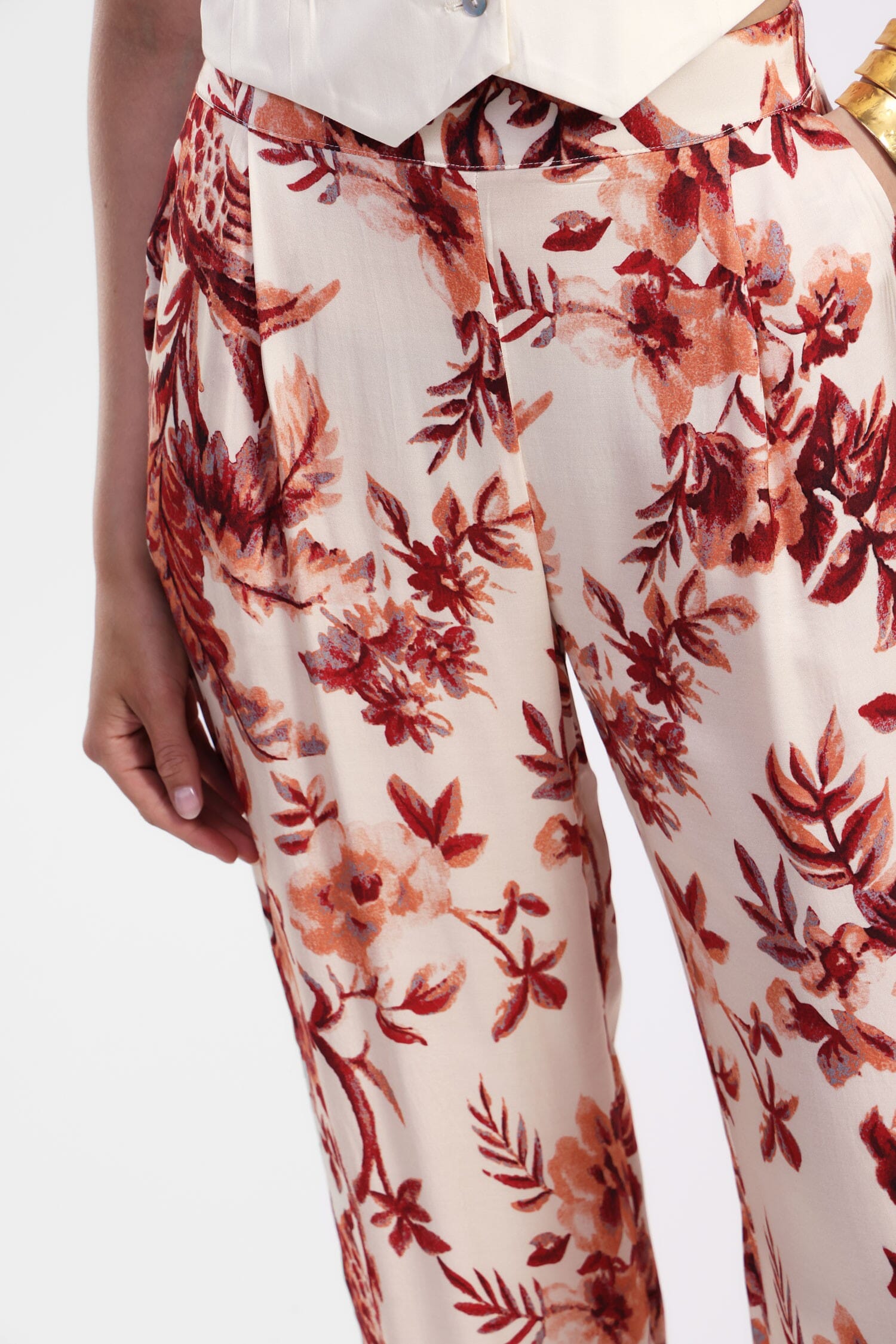 Pantaloni Ampi A Fantasia Floreale Dixie