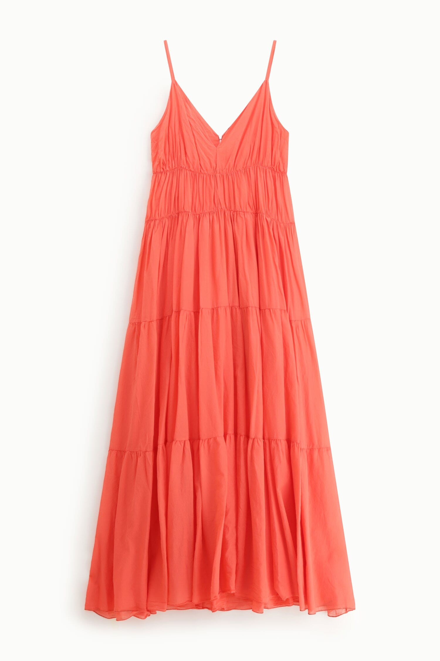 Abito Lungo Con Spalline E Balze Dixie