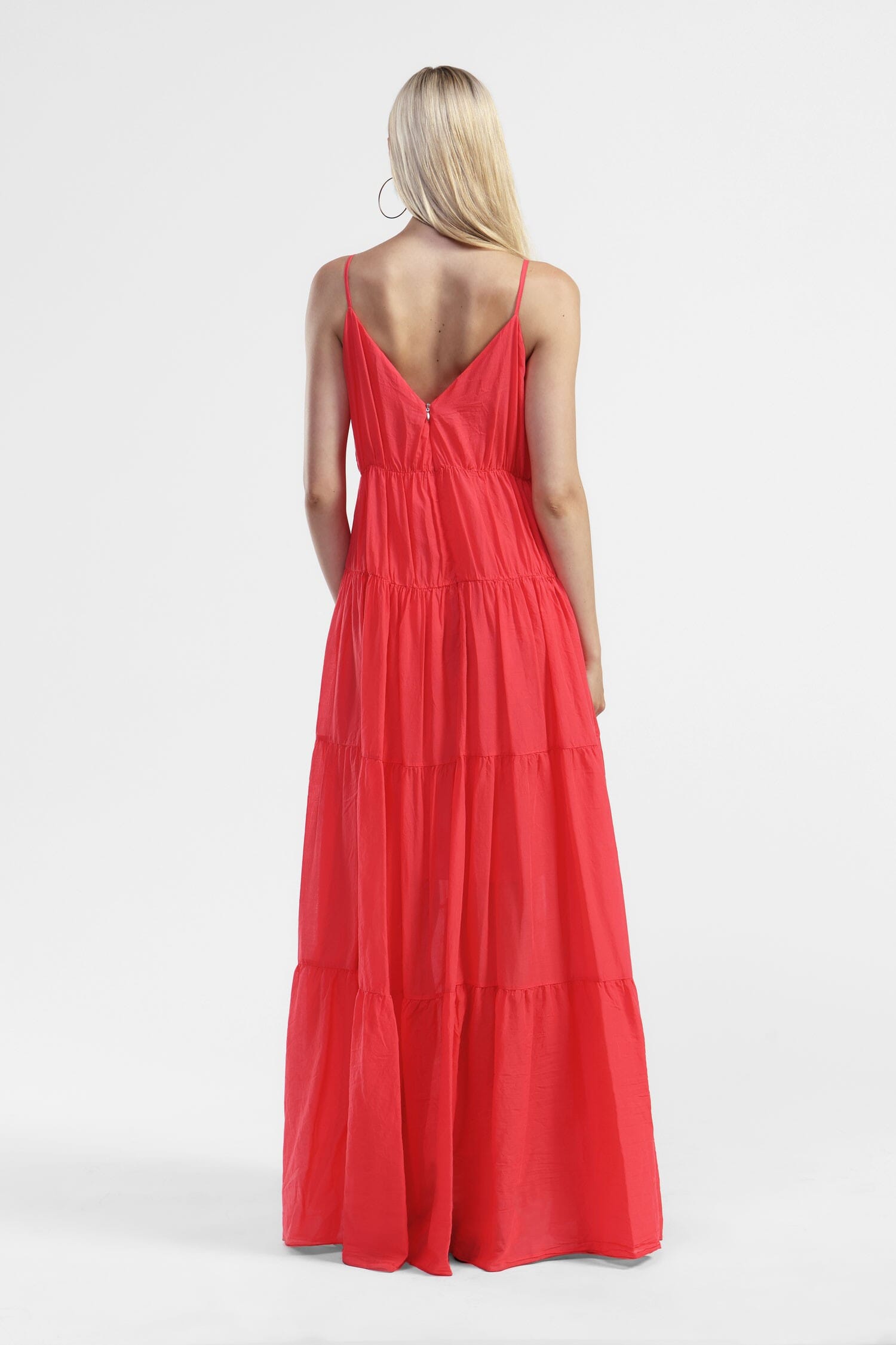 Abito Lungo Con Spalline E Balze Dixie