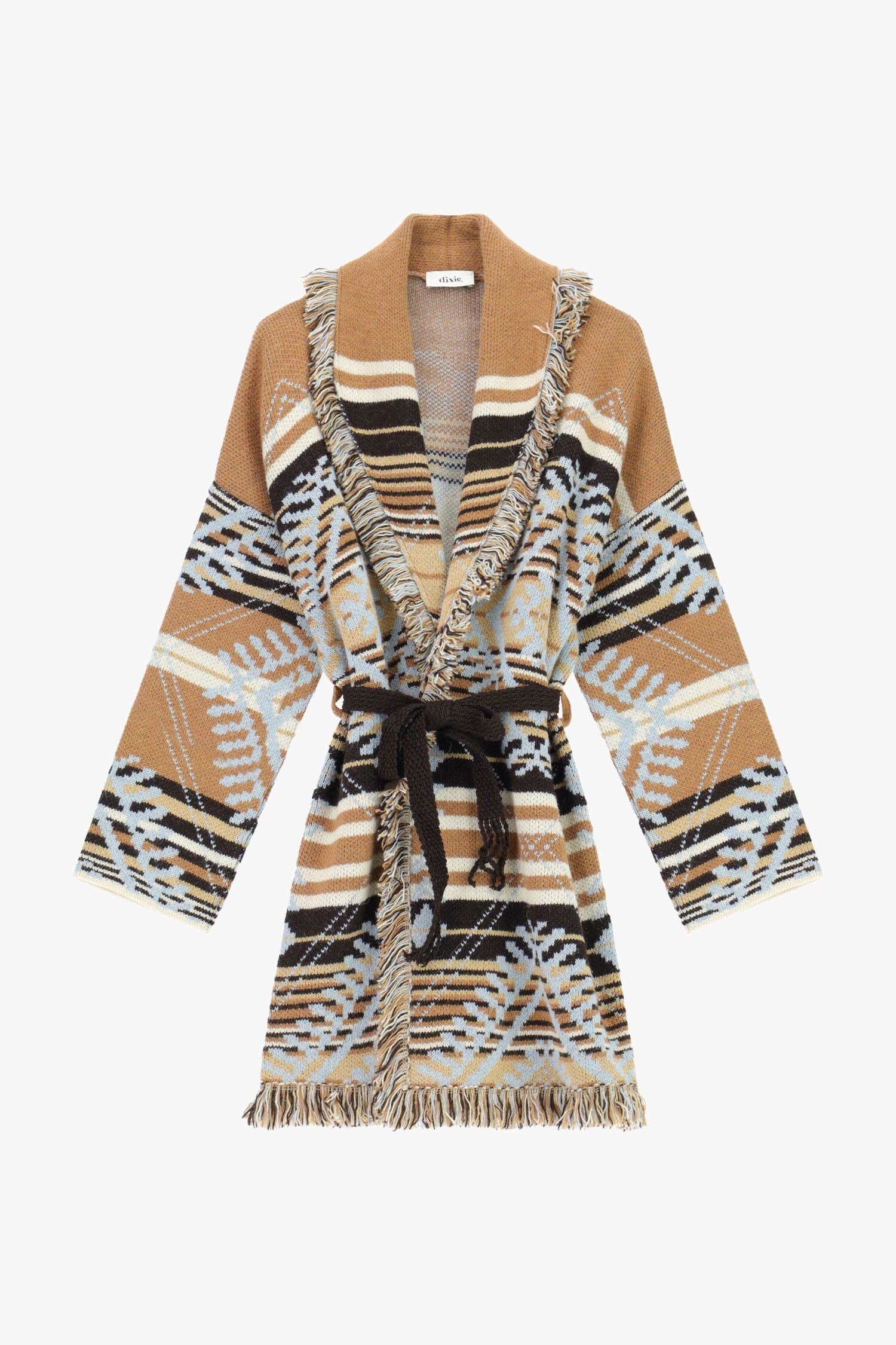 Dixie Cardigan With Fringes And Belt
