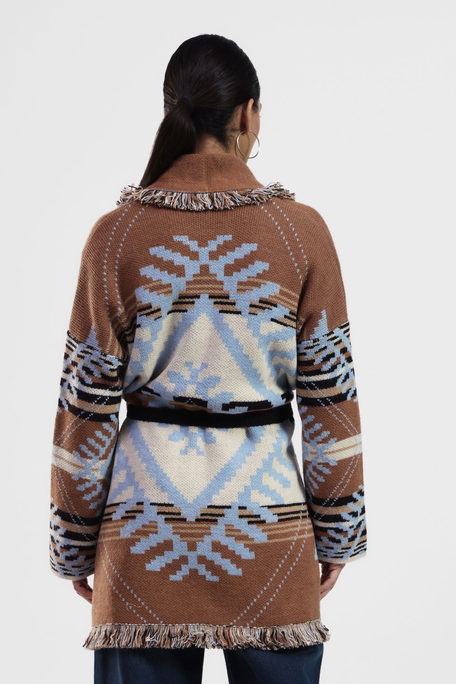 Dixie Cardigan With Fringes And Belt