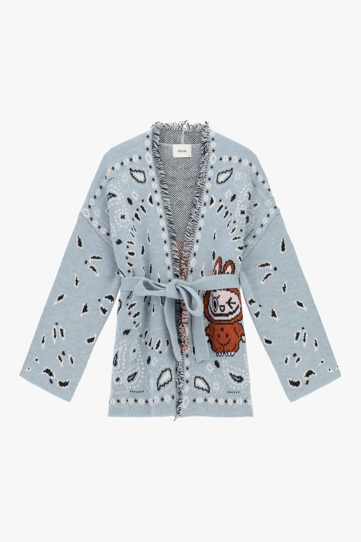 Cardigan Con Cintura E Motivo Jolly Dixie