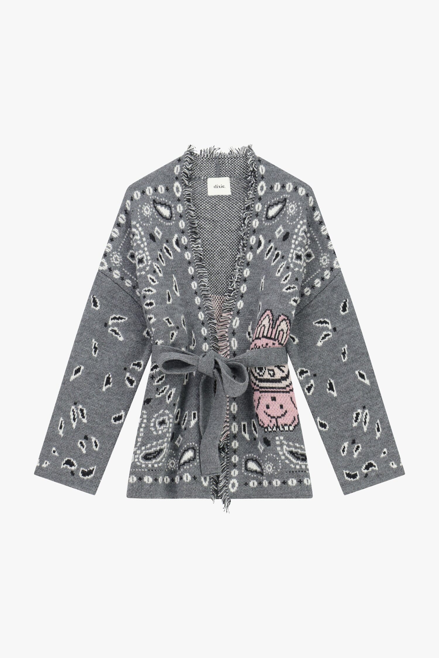 Cardigan Con Cintura E Motivo Jolly Dixie