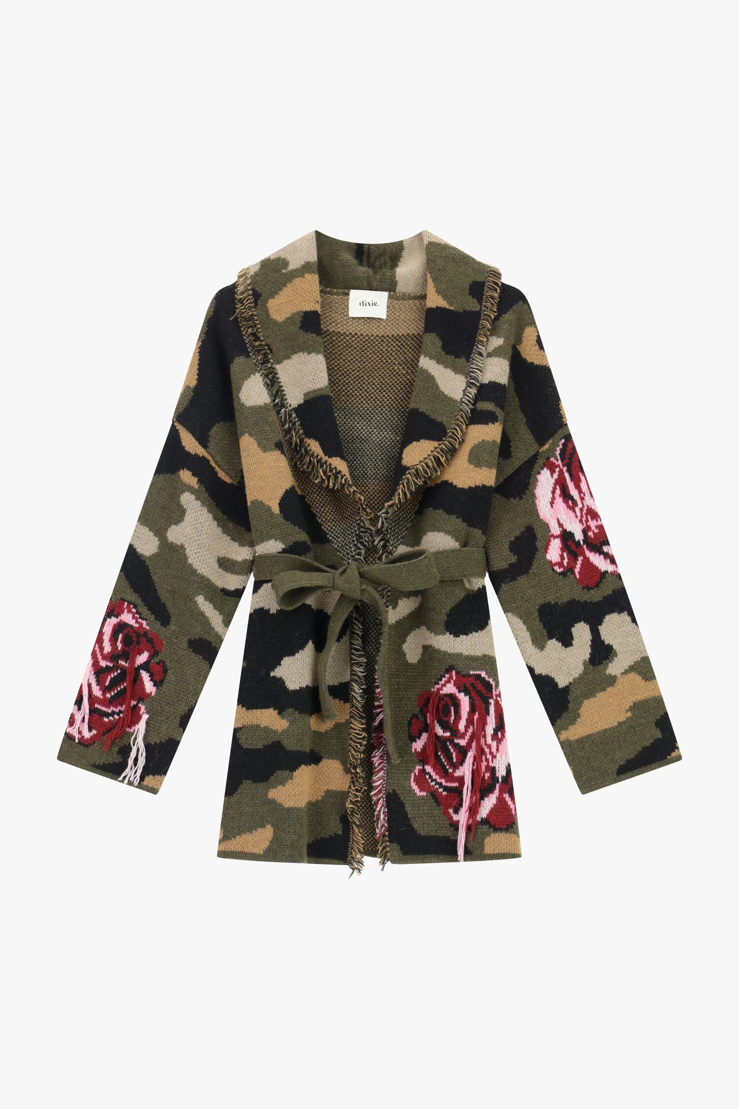 Cardigan Con Motivo Floreale E Cintura Dixie