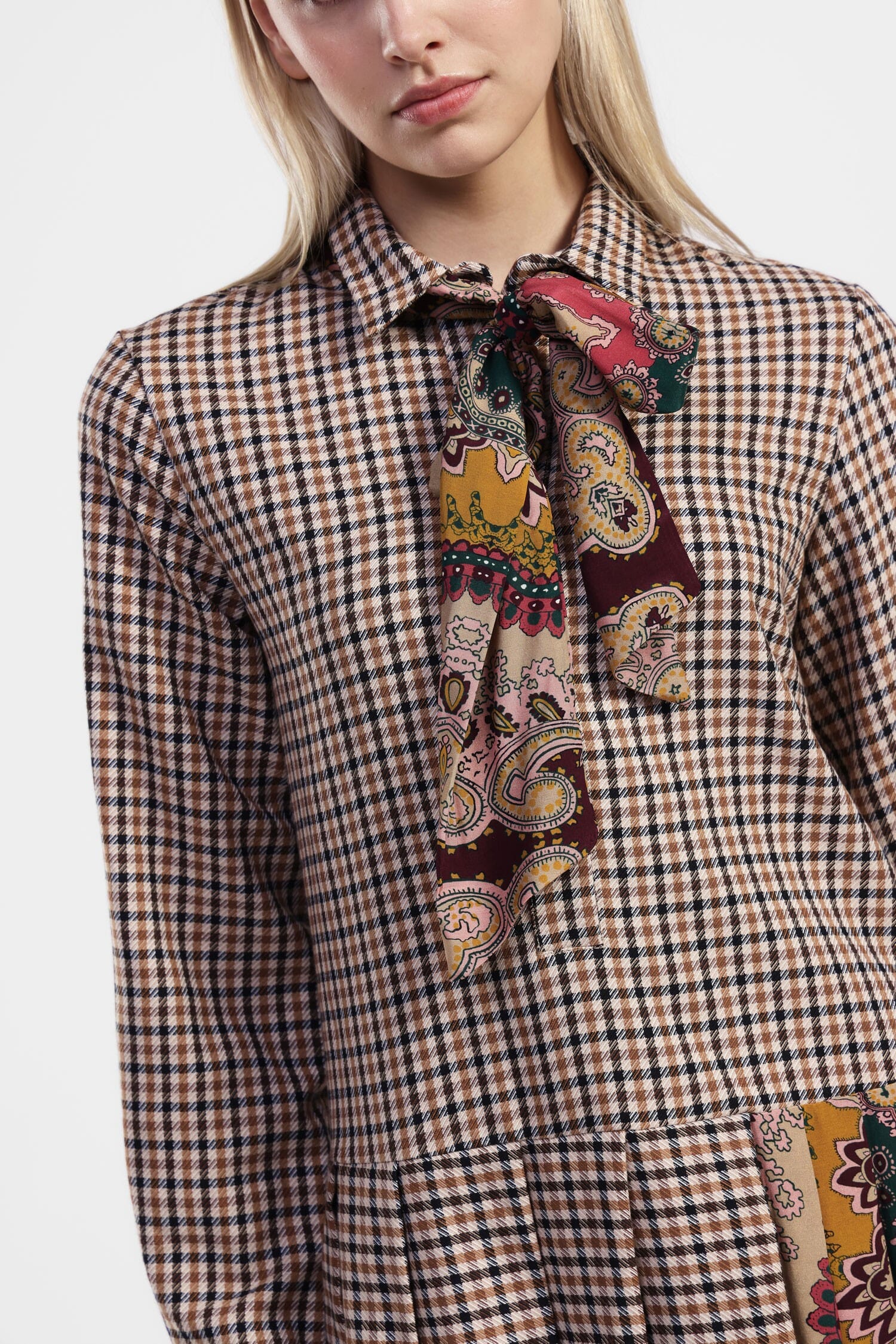 Vestito Con Colletto Classico E Stampa Dixie