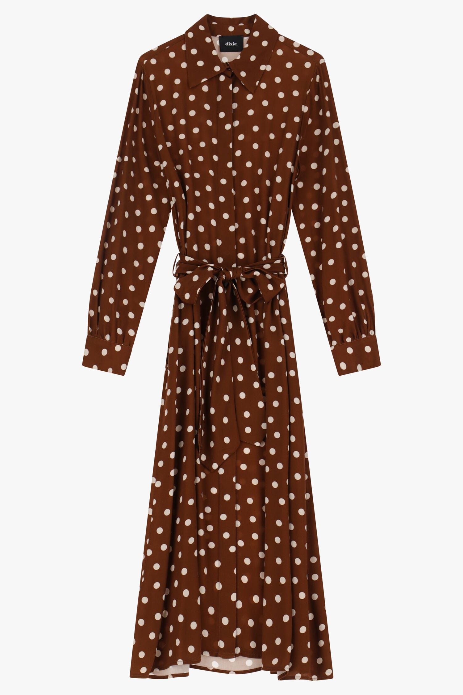 Vestito A Pois Con Colletto Classico Dixie