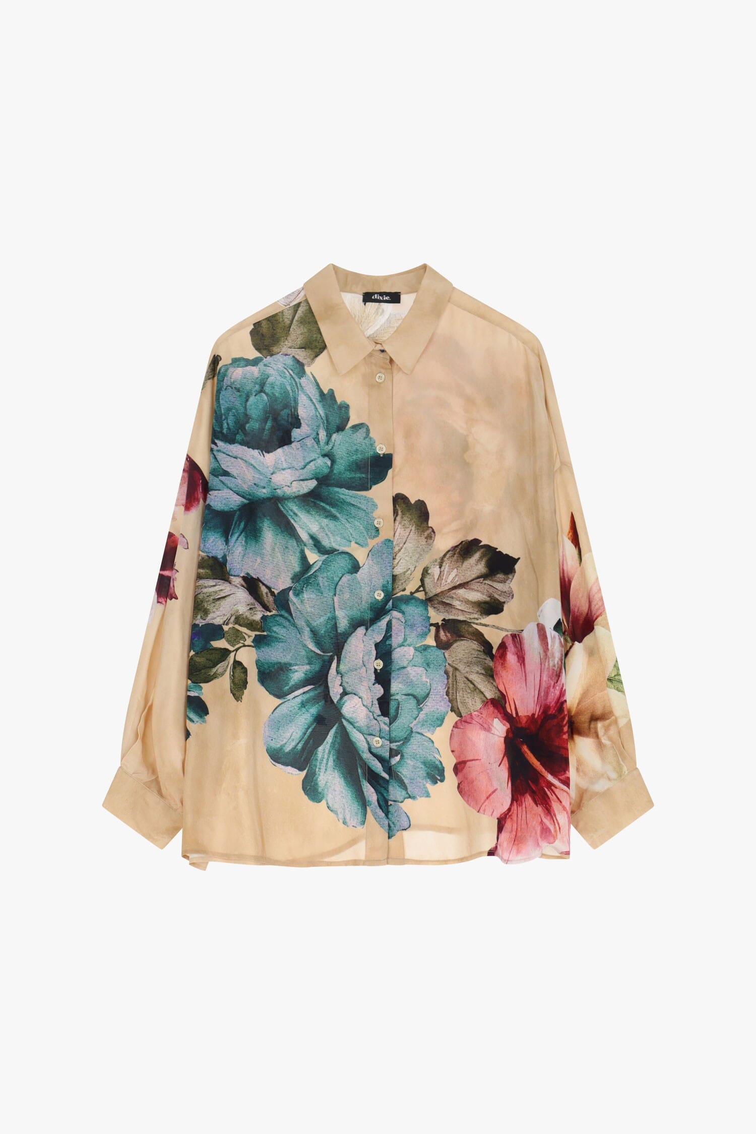 Camicia Con Stampe Floreali E Collo Classico Dixie