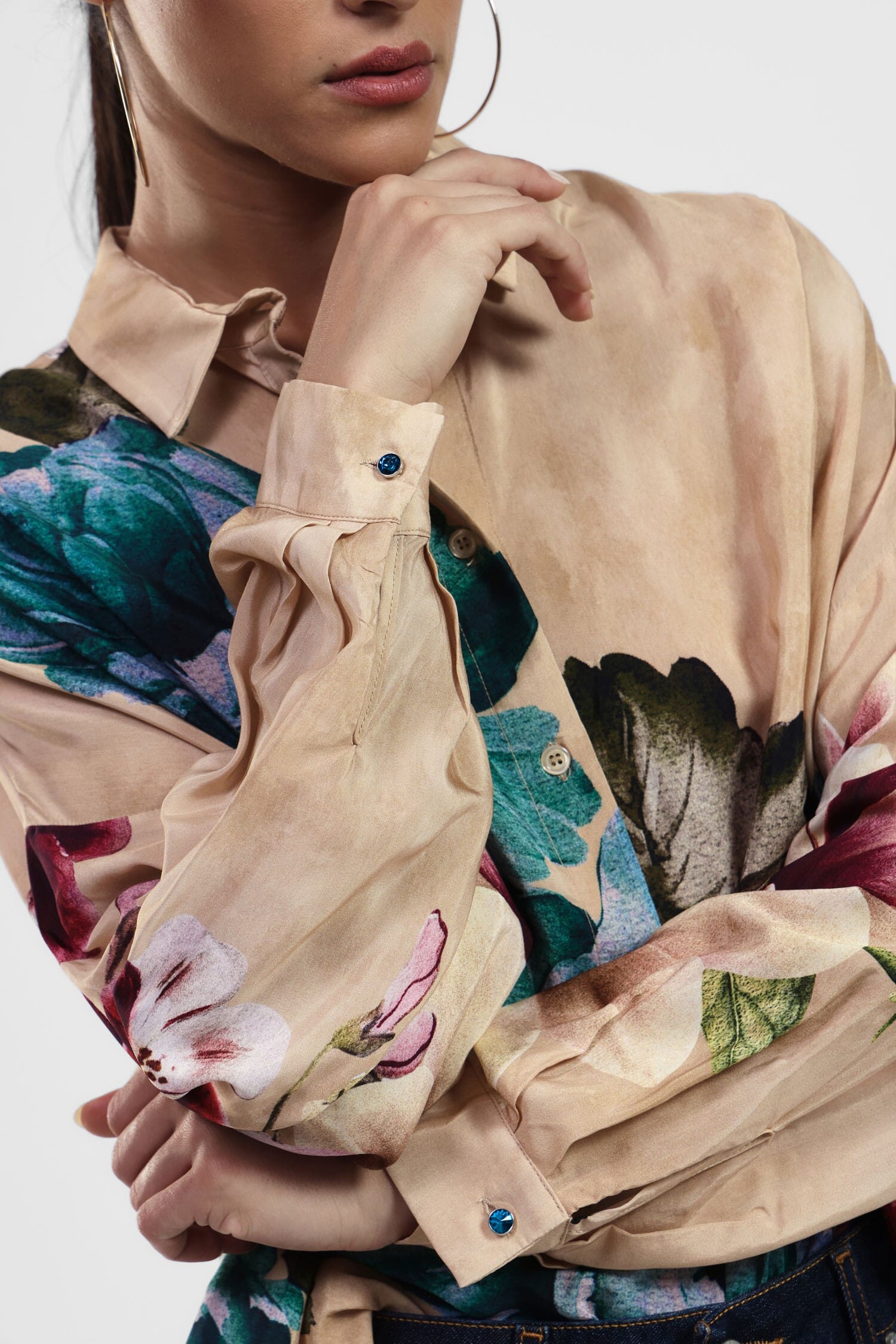 Camicia Con Stampe Floreali E Collo Classico Dixie