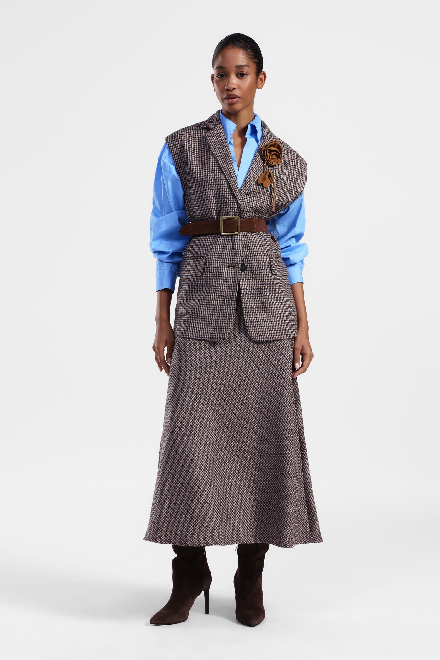 Gonna Lunga Stampata A Vita Alta Dixie