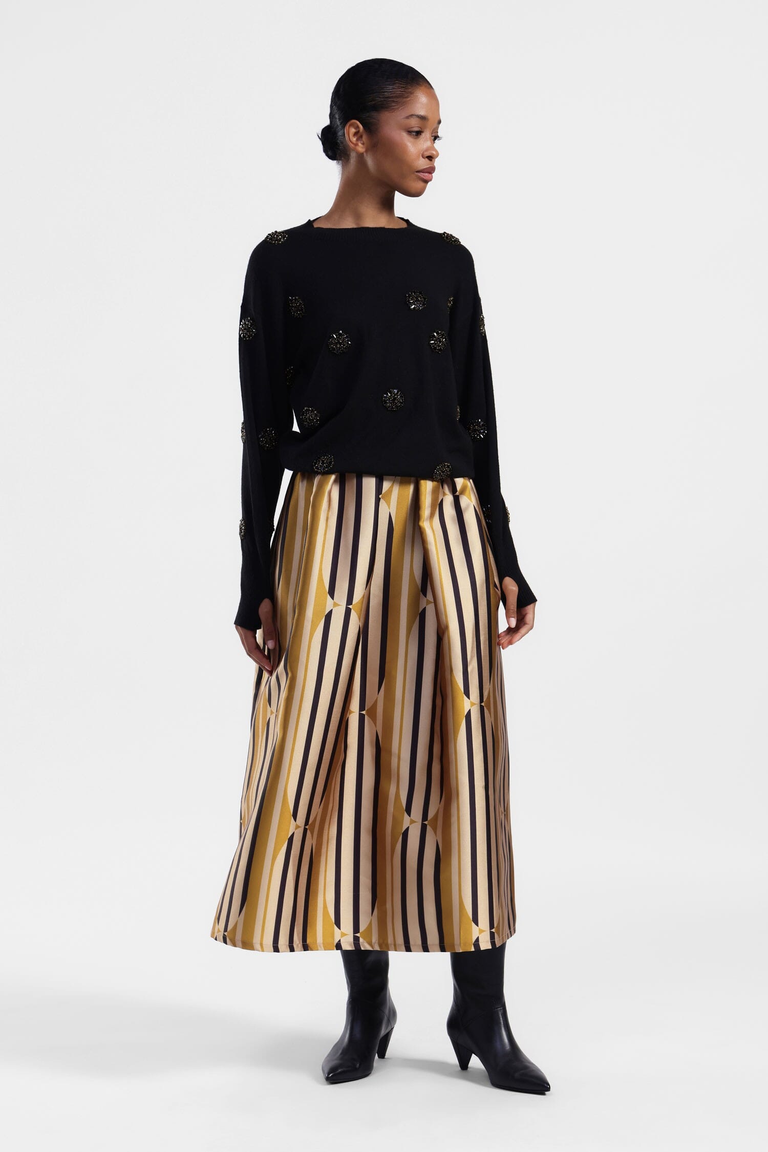 Gonna Lunga A Righe Alta Vita Dixie