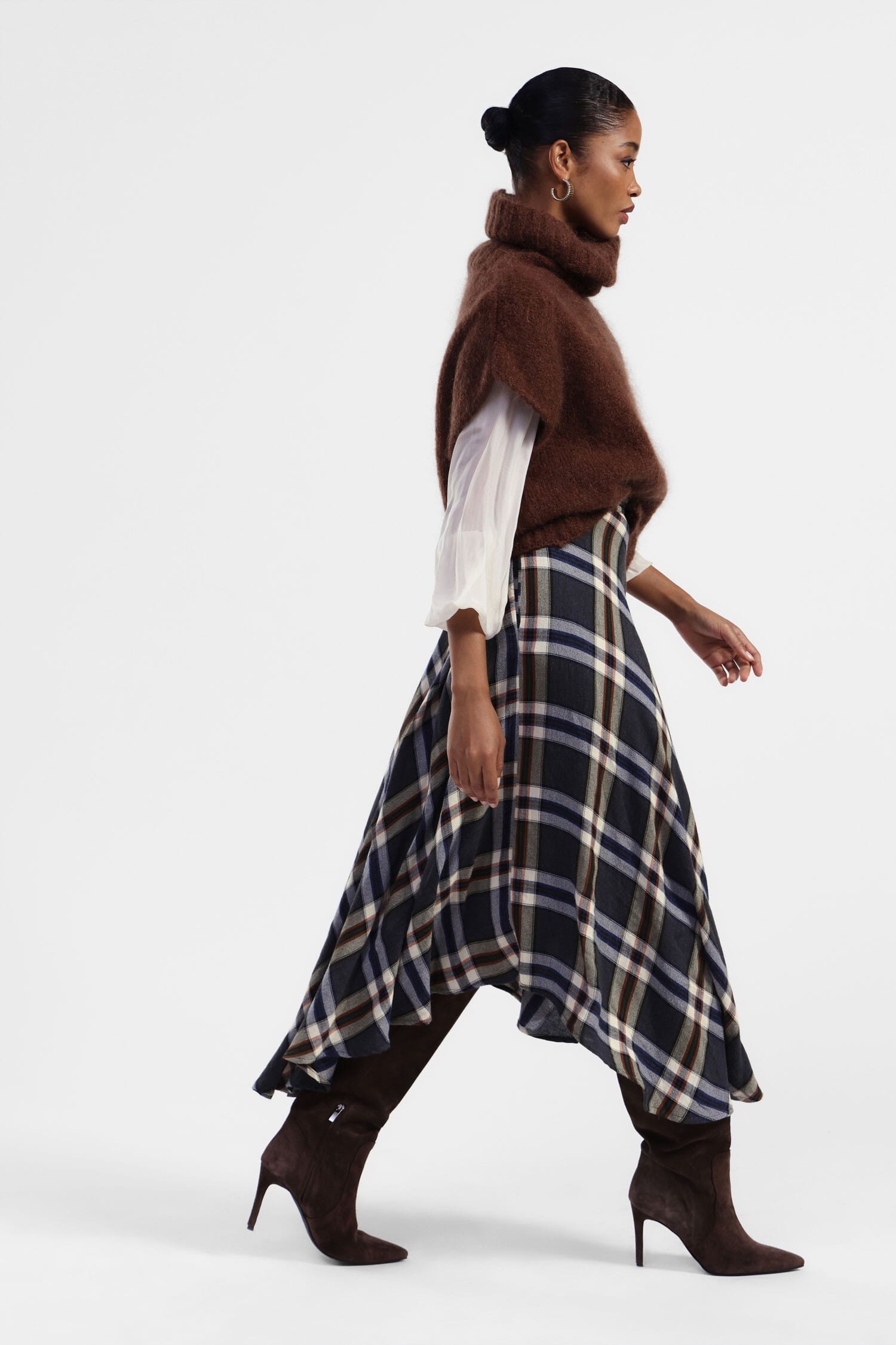 Gonna Lunga A Quadri Asimmetrica Dixie