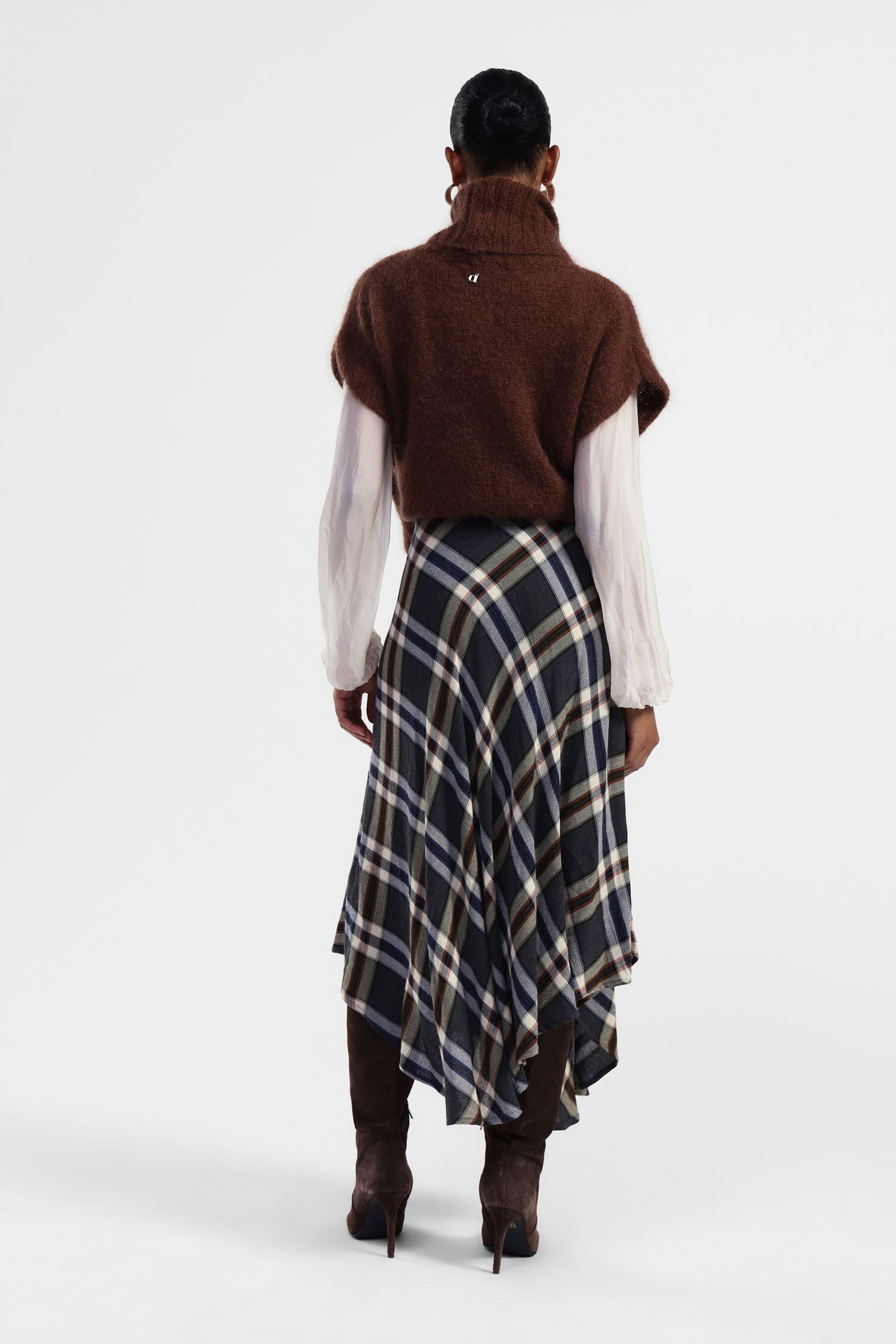 Gonna Lunga A Quadri Asimmetrica Dixie