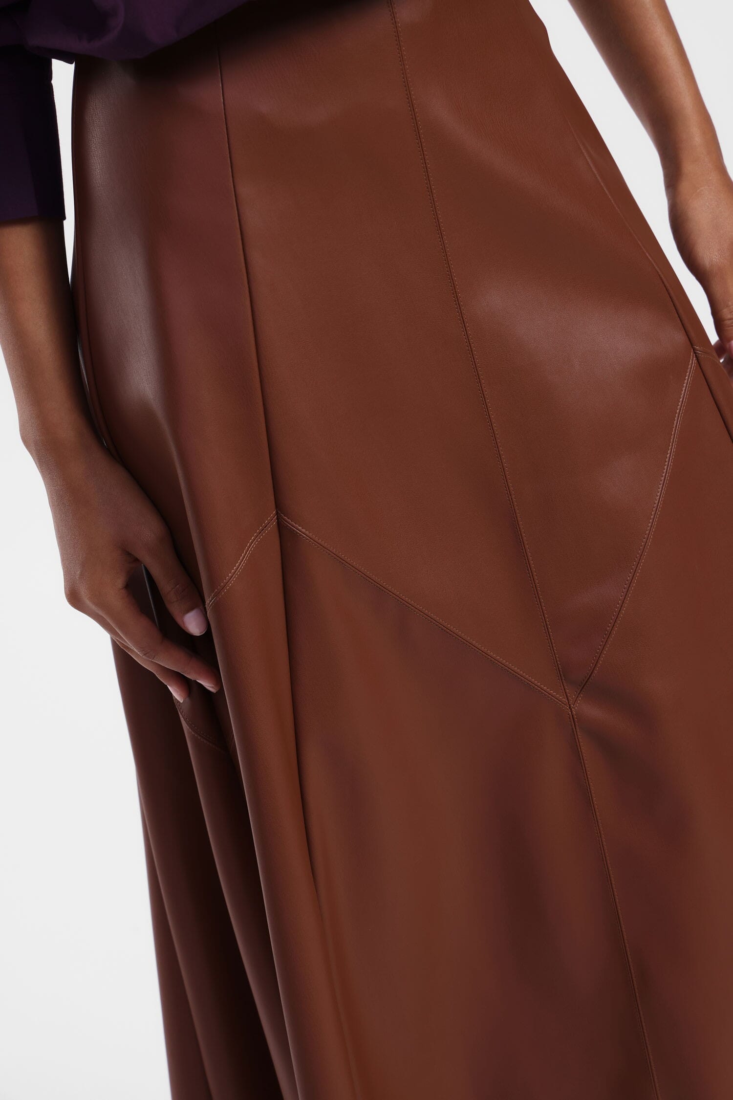 Jupe longue taille haute monochrome Dixie