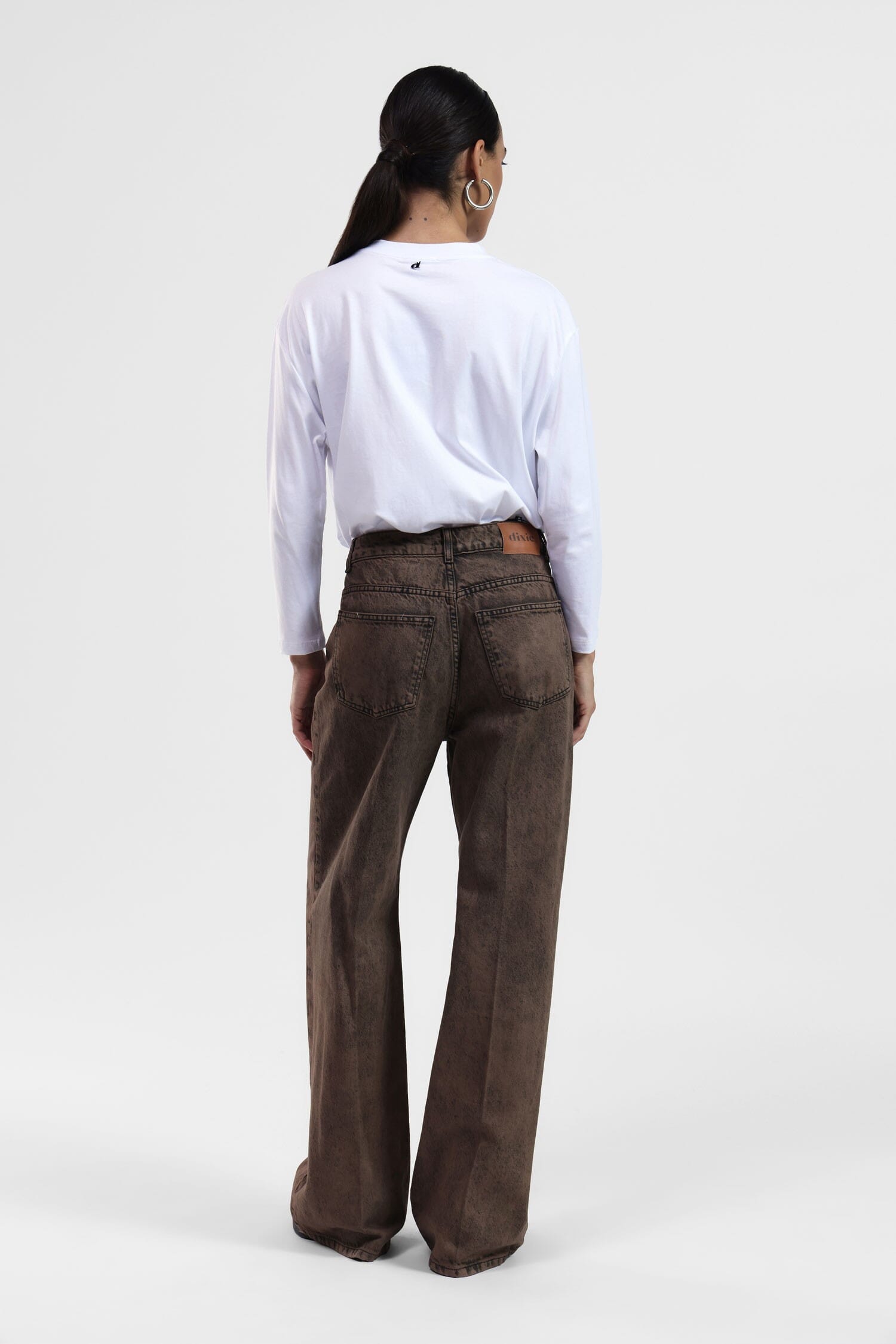 Jeans A Gamba Larga Vita Alta Dixie