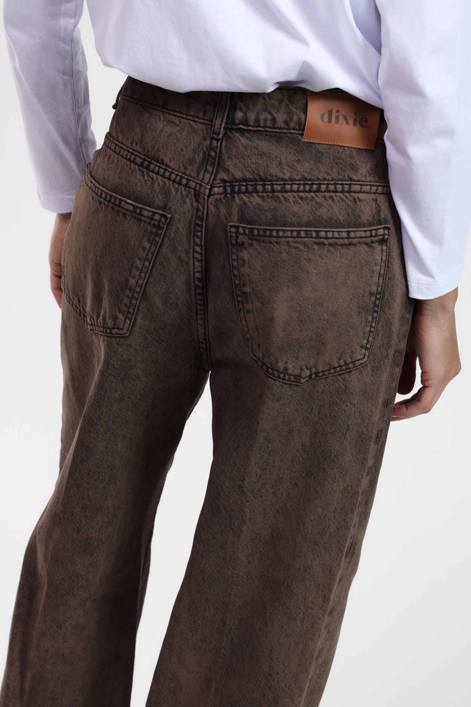 Jeans A Gamba Larga Vita Alta Dixie