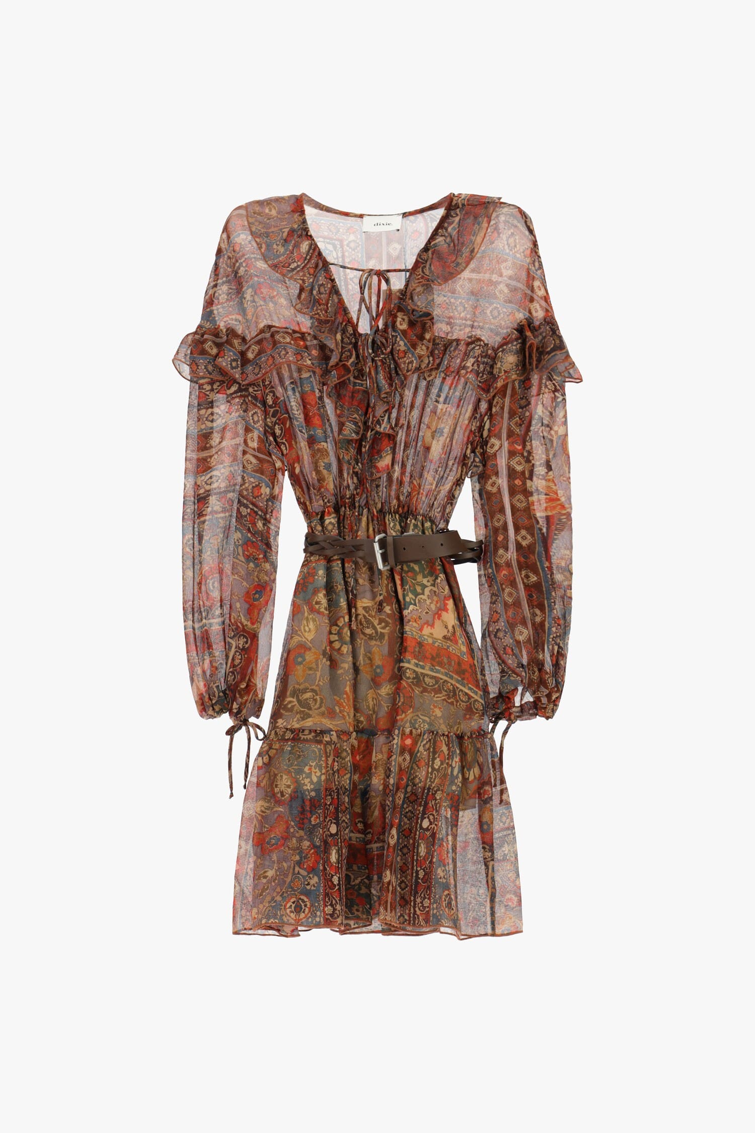 Vestito Corto Con Stampa Paisley Dixie