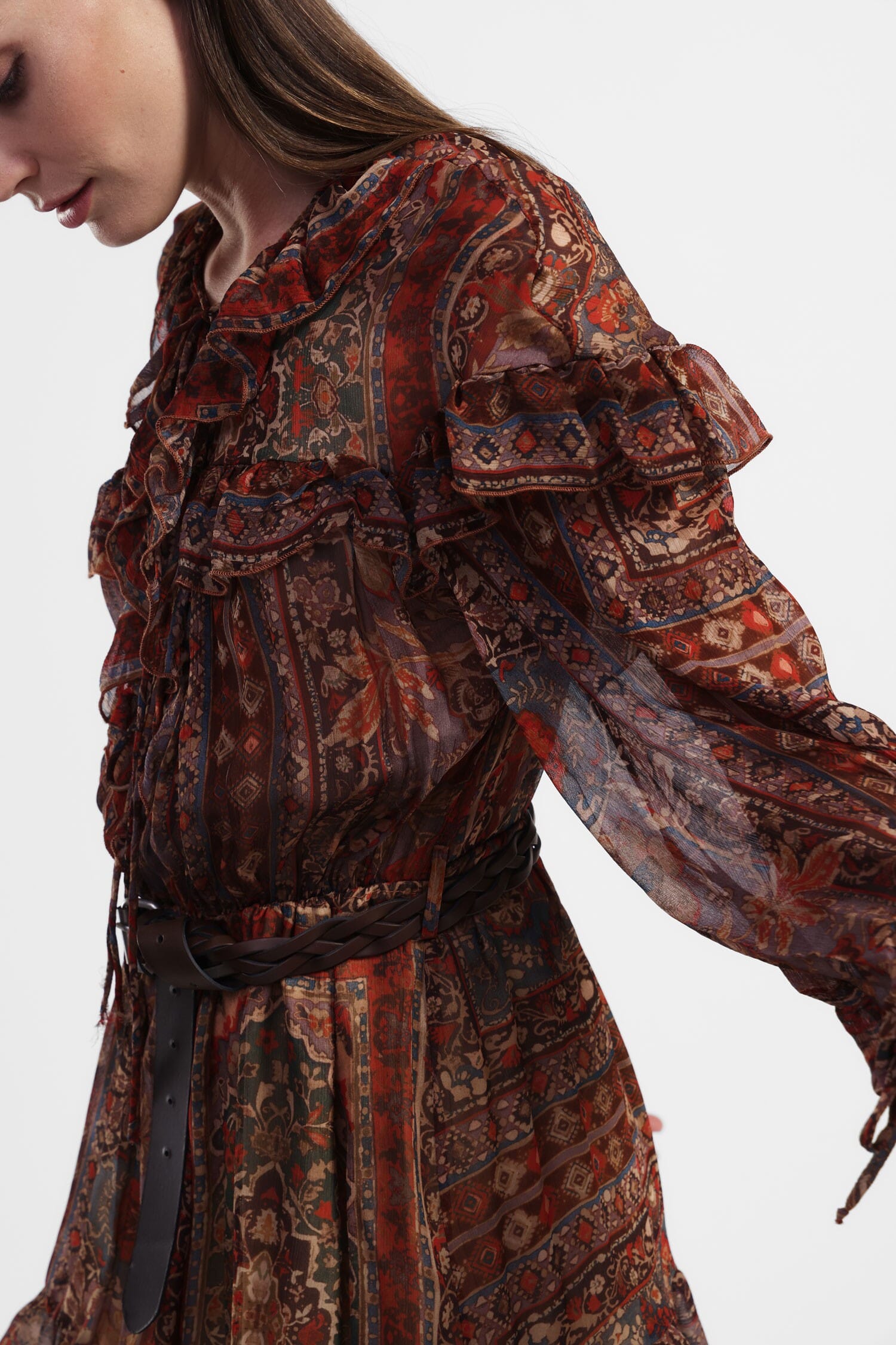 Vestito Corto Con Stampa Paisley Dixie