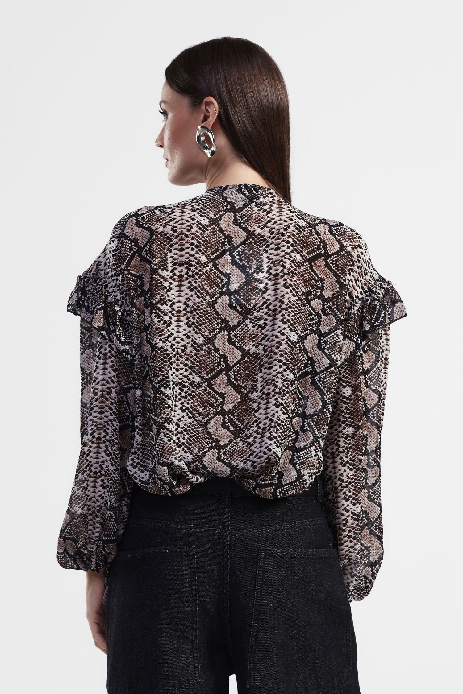 Chemise à motif Dixie et volants