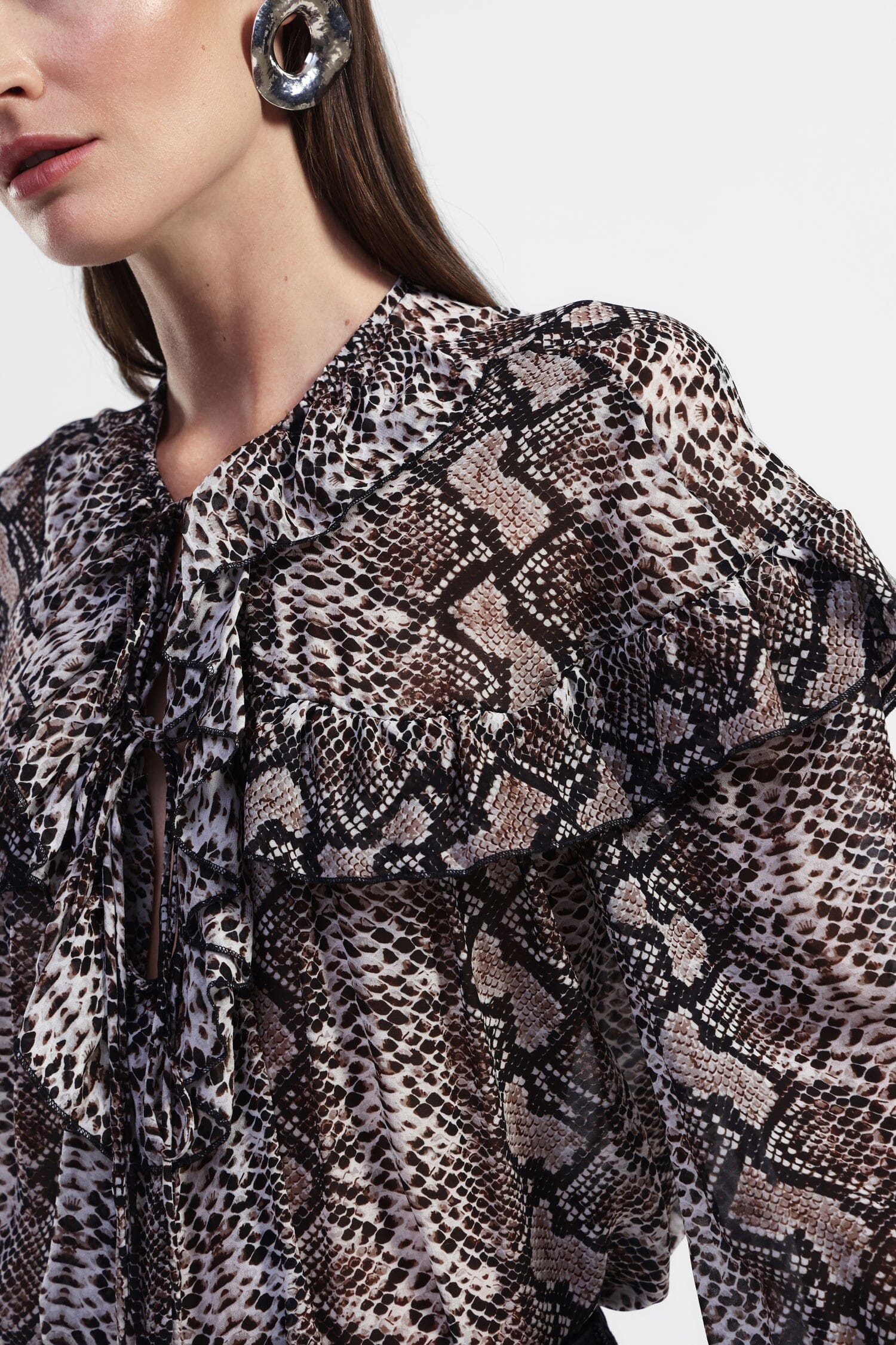 Chemise à motif Dixie et volants