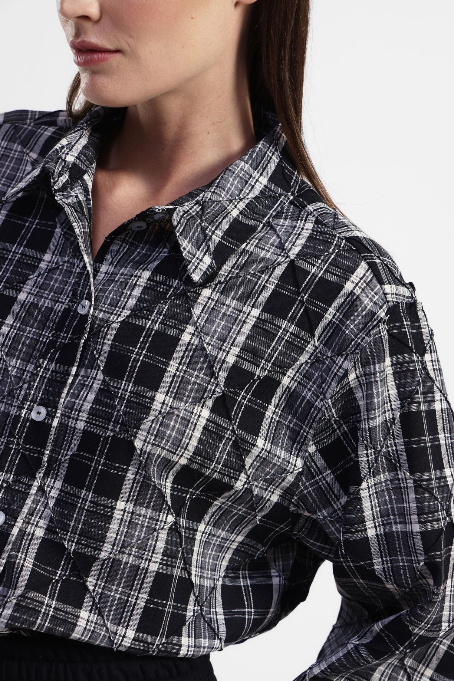 Camicia A Quadri Con Collo Classico Dixie