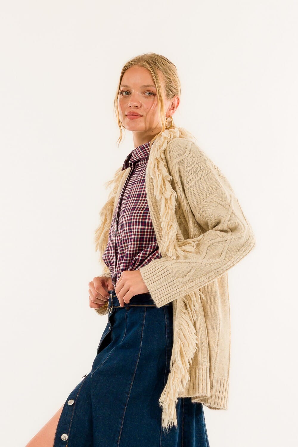 Kontatto Fringed Cardigan