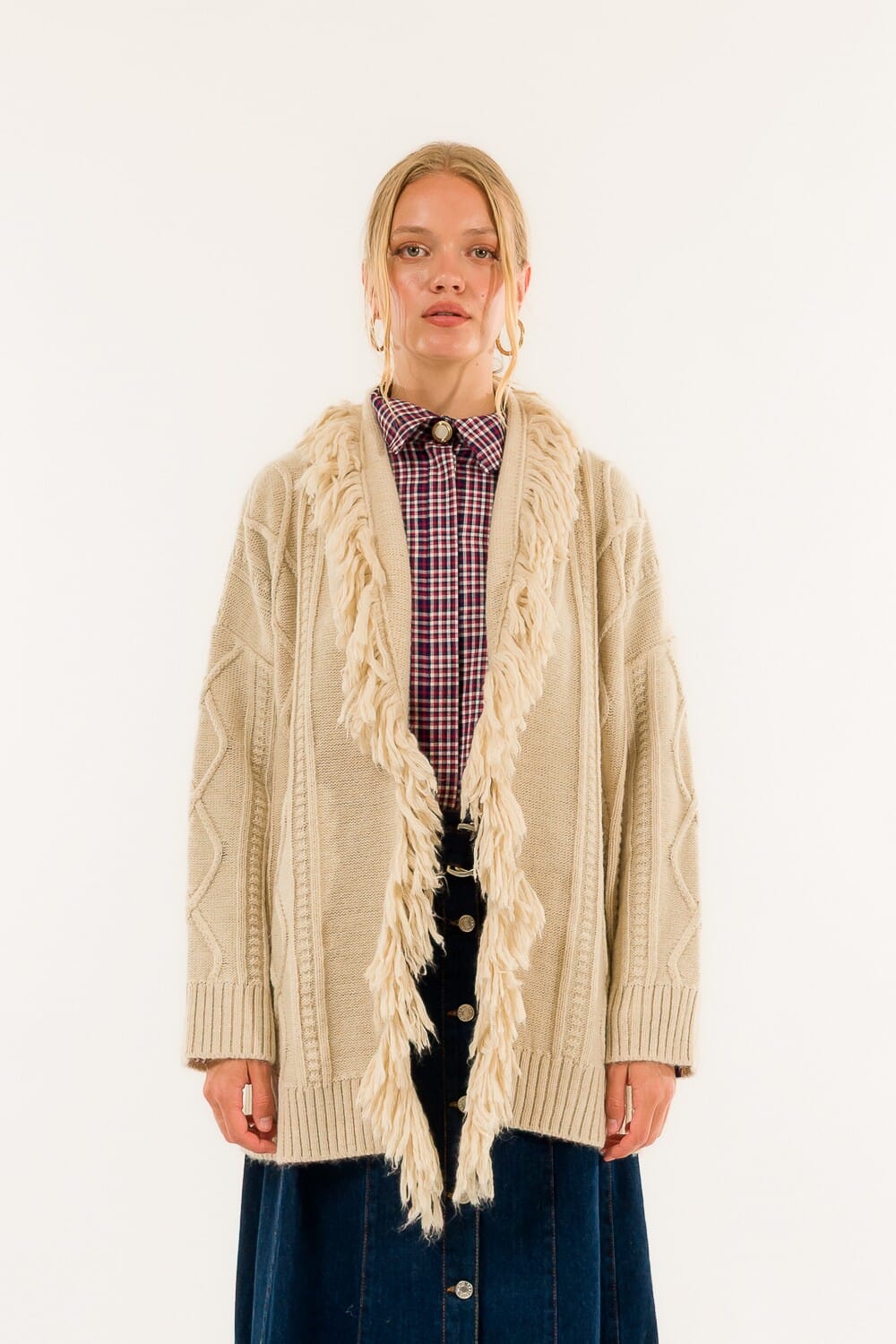 Kontatto Fringed Cardigan