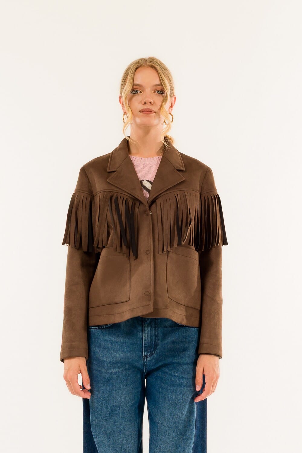 Giacchina Frange Suede Kontatto