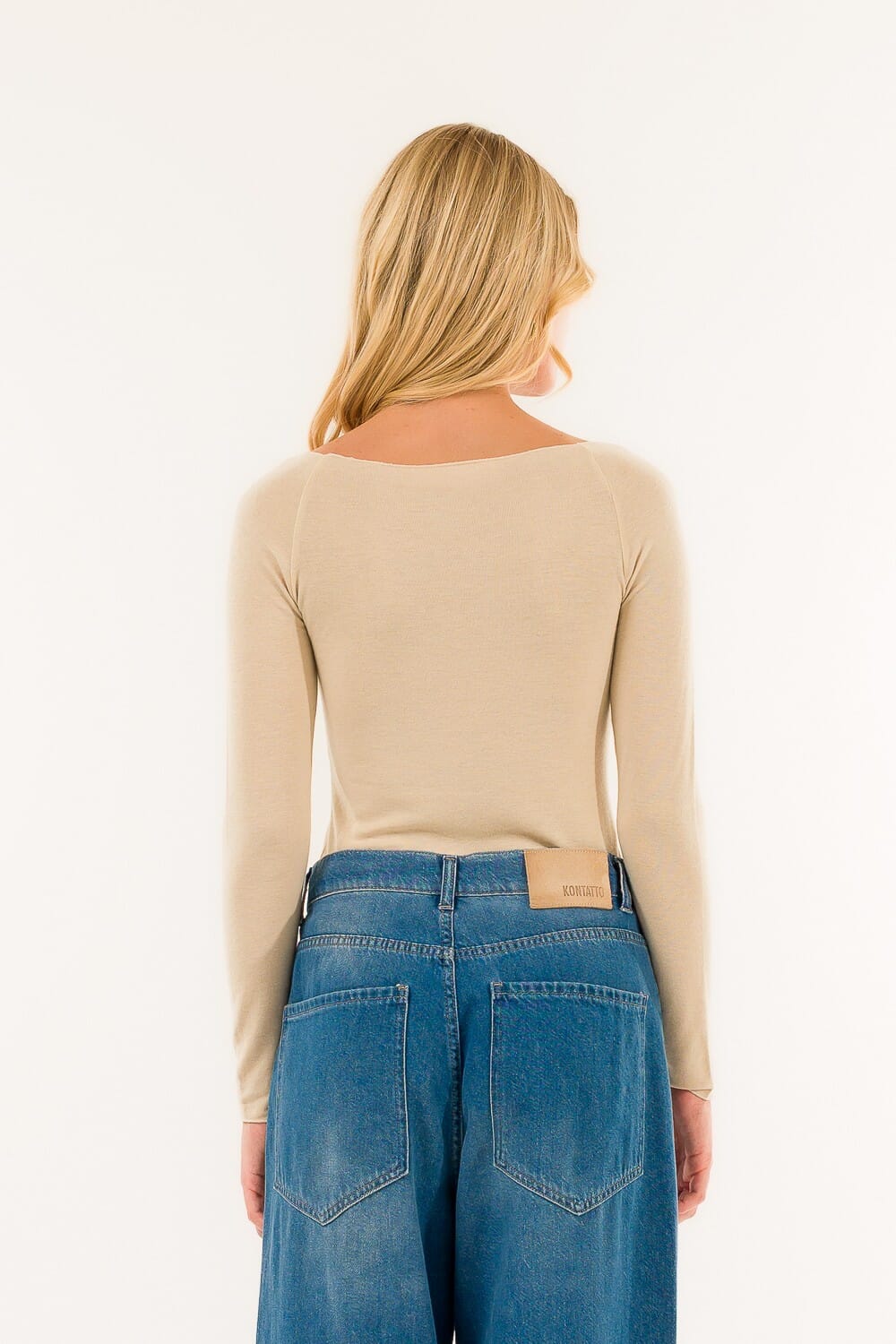 Maglia A Barca Manica Lunga Kontatto