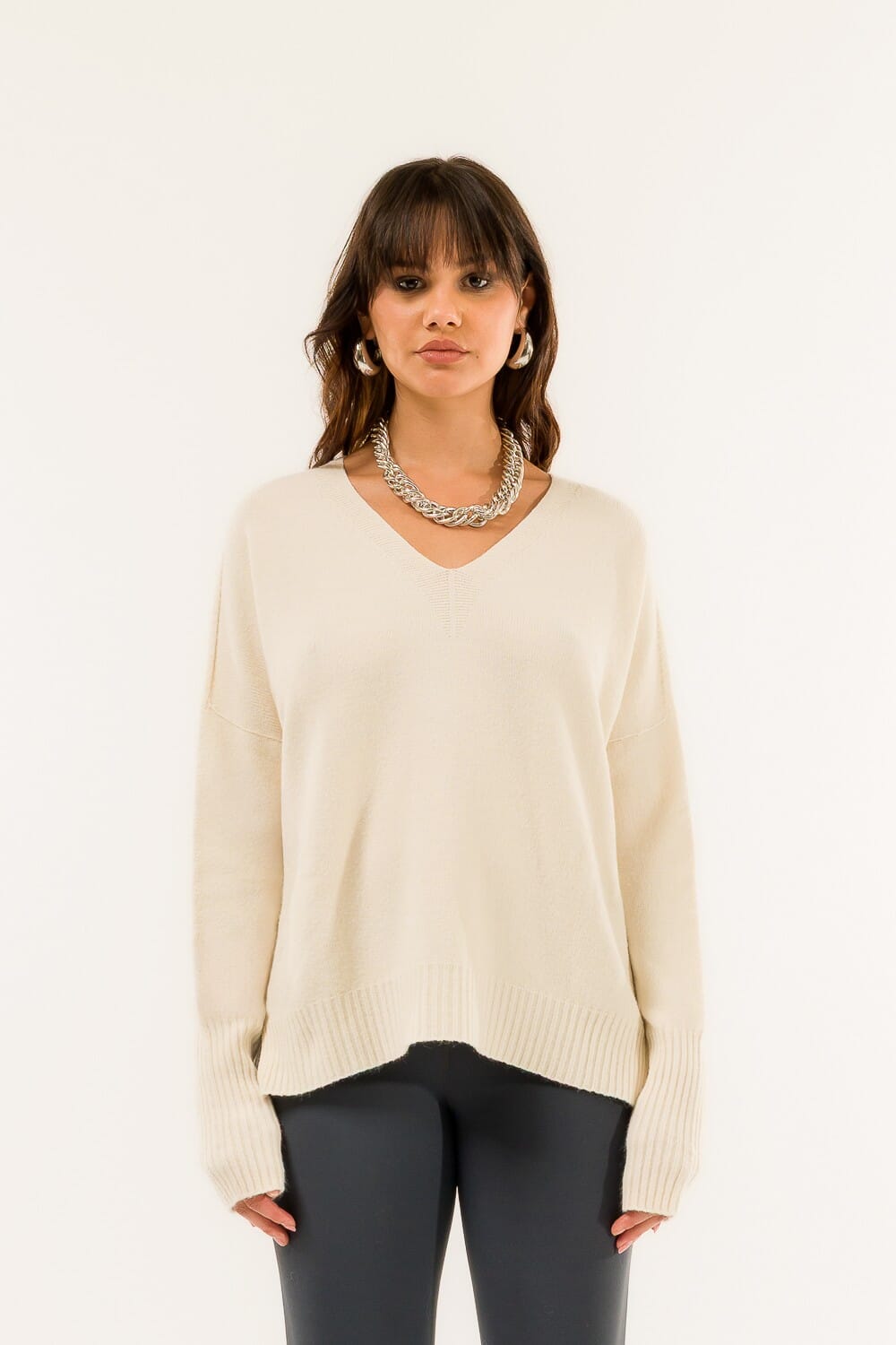 Maglia Scollo V Over Kontatto