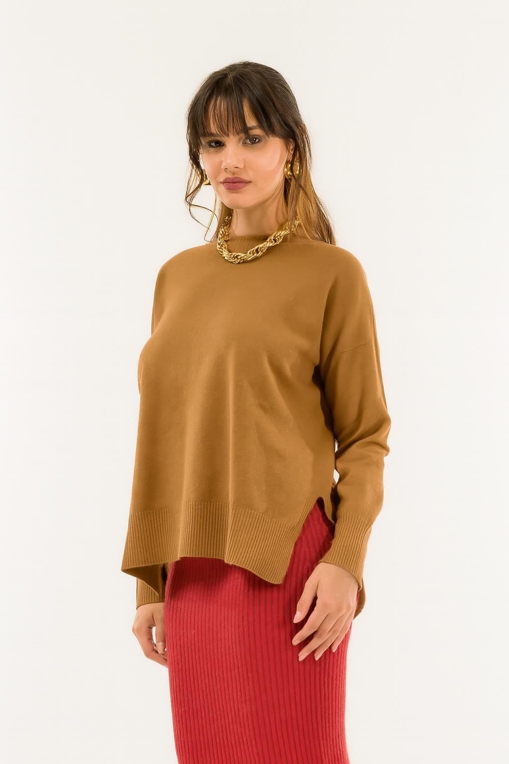 Maglia Scollo Barca Spacchi Laterali Kontatto