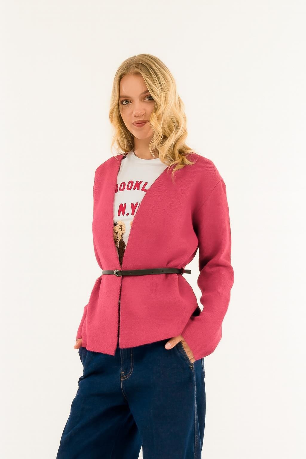 Cardigan Con Cintura Kontatto