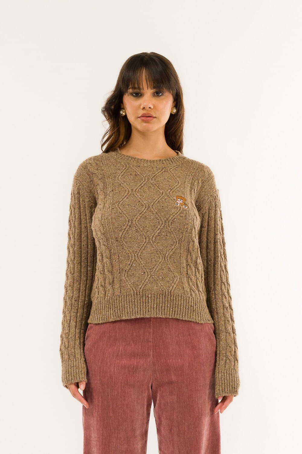 Girocollo Losanghe Ricamo Kontatto