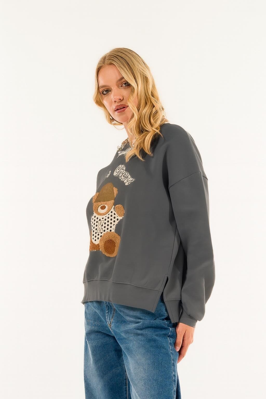 Felpa Over Spacchi Kontatto