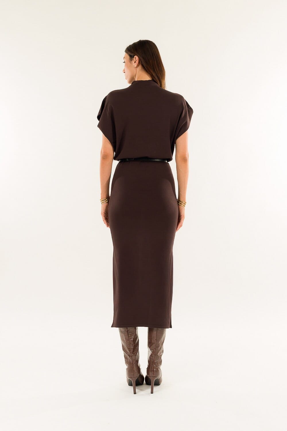 Abito Lungo Con Cintura Kontatto