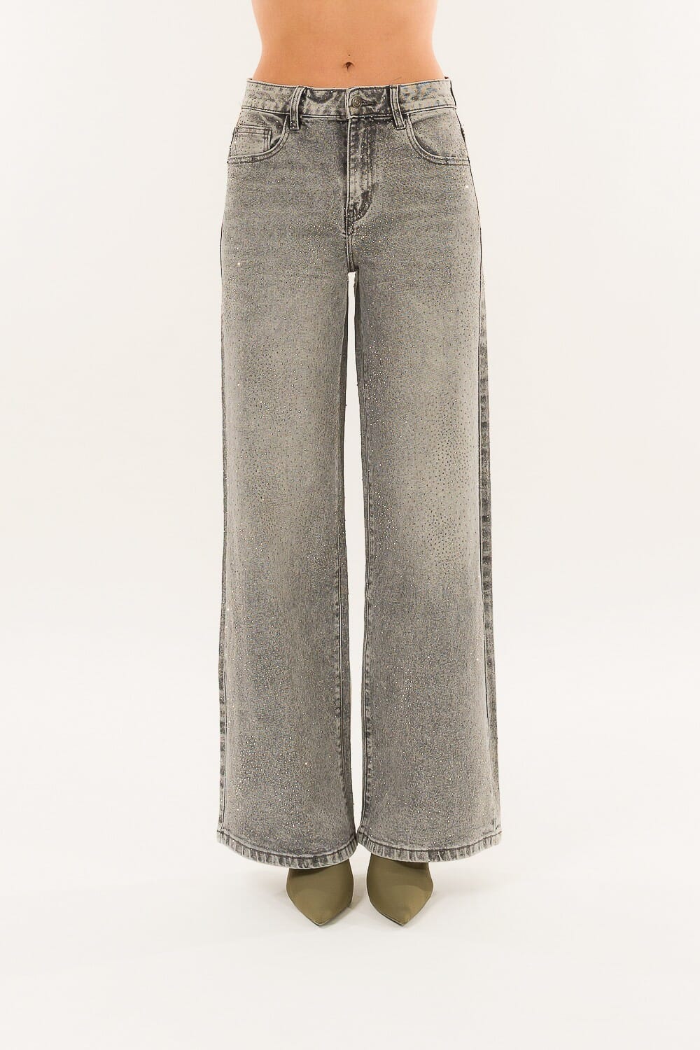 Jeans Palazzo Strass Kontatto