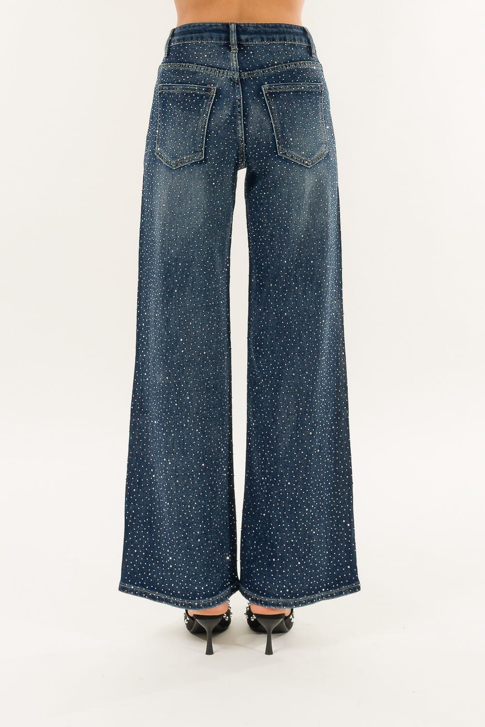 Jeans Palazzo Strass Kontatto