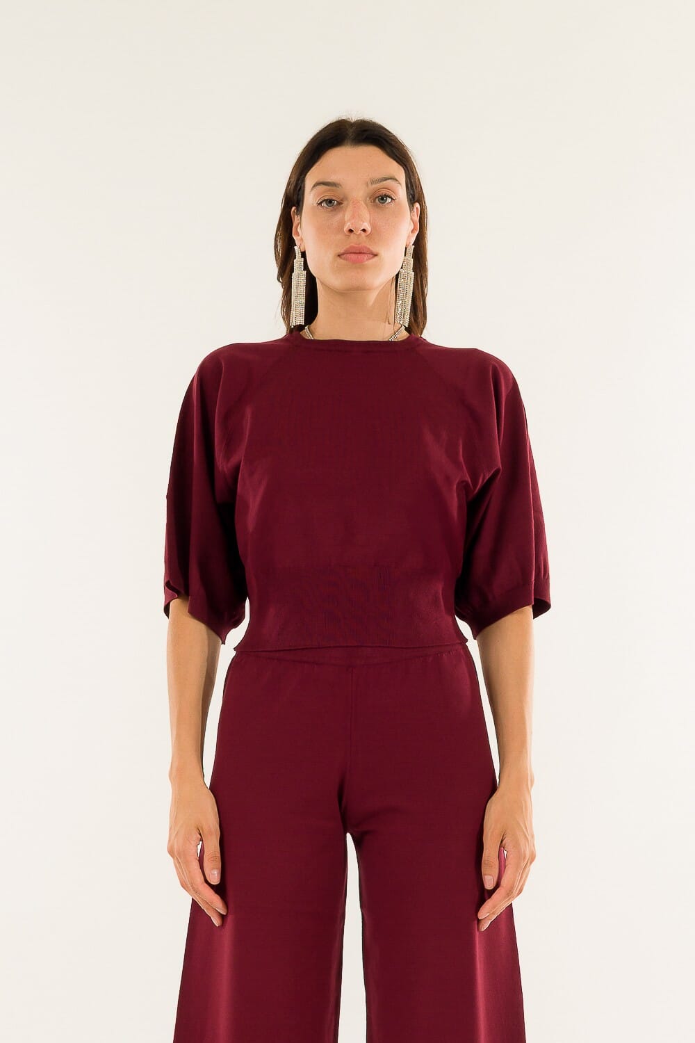 Kontatto col ras du cou à manches larges