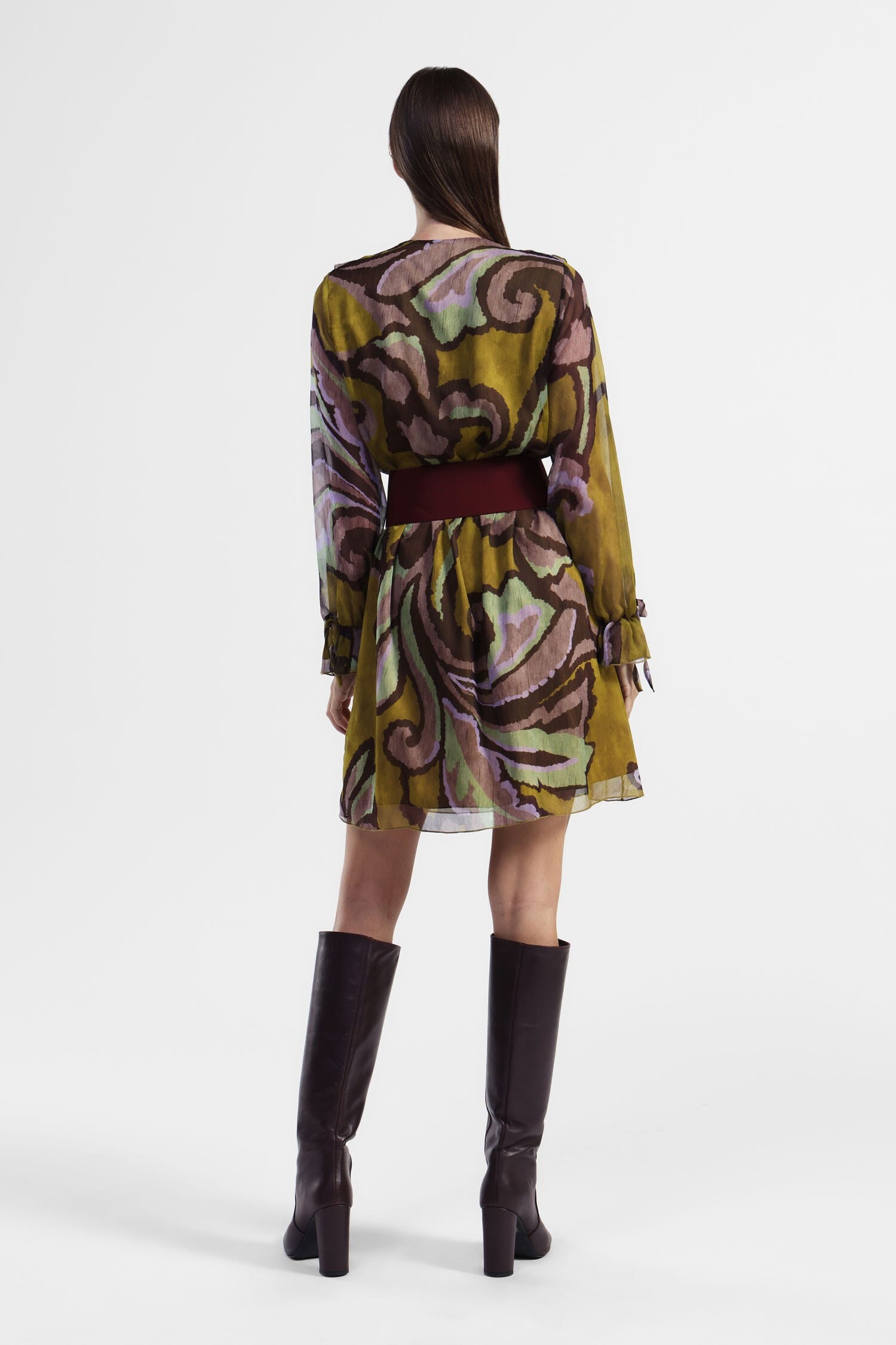 Vestito Con Maniche Lunghe E Stampa Dixie