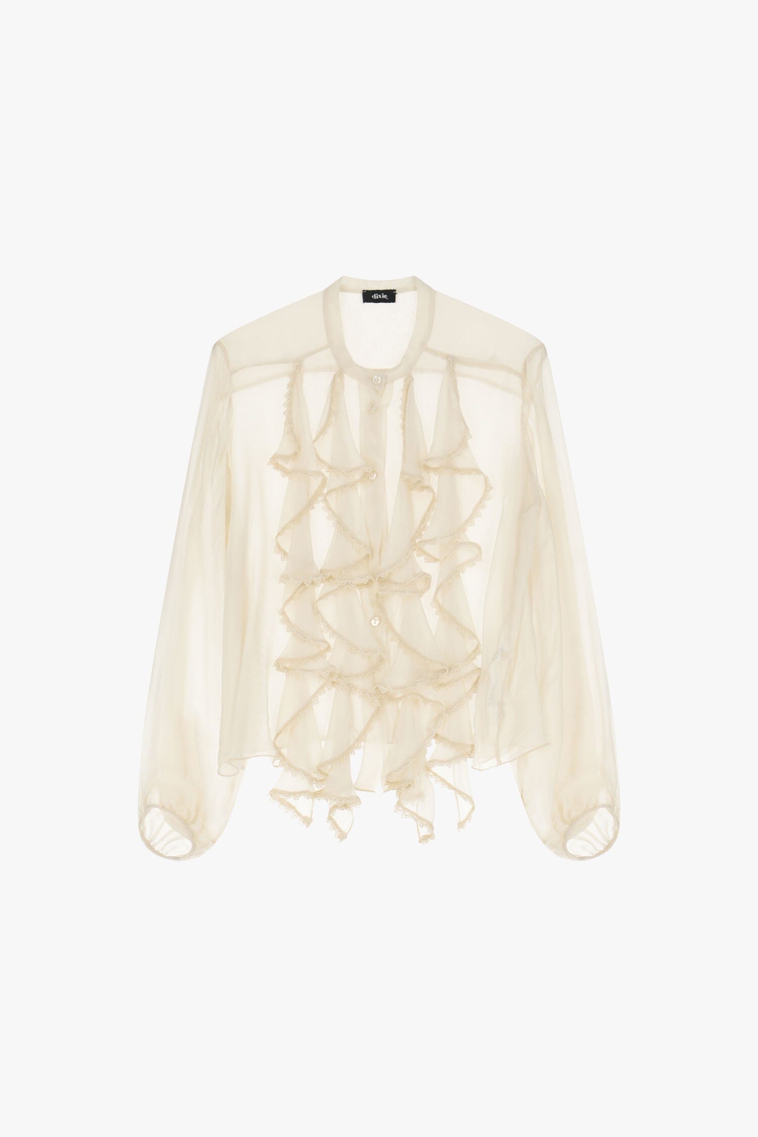 Chemise à col et volants Dixie