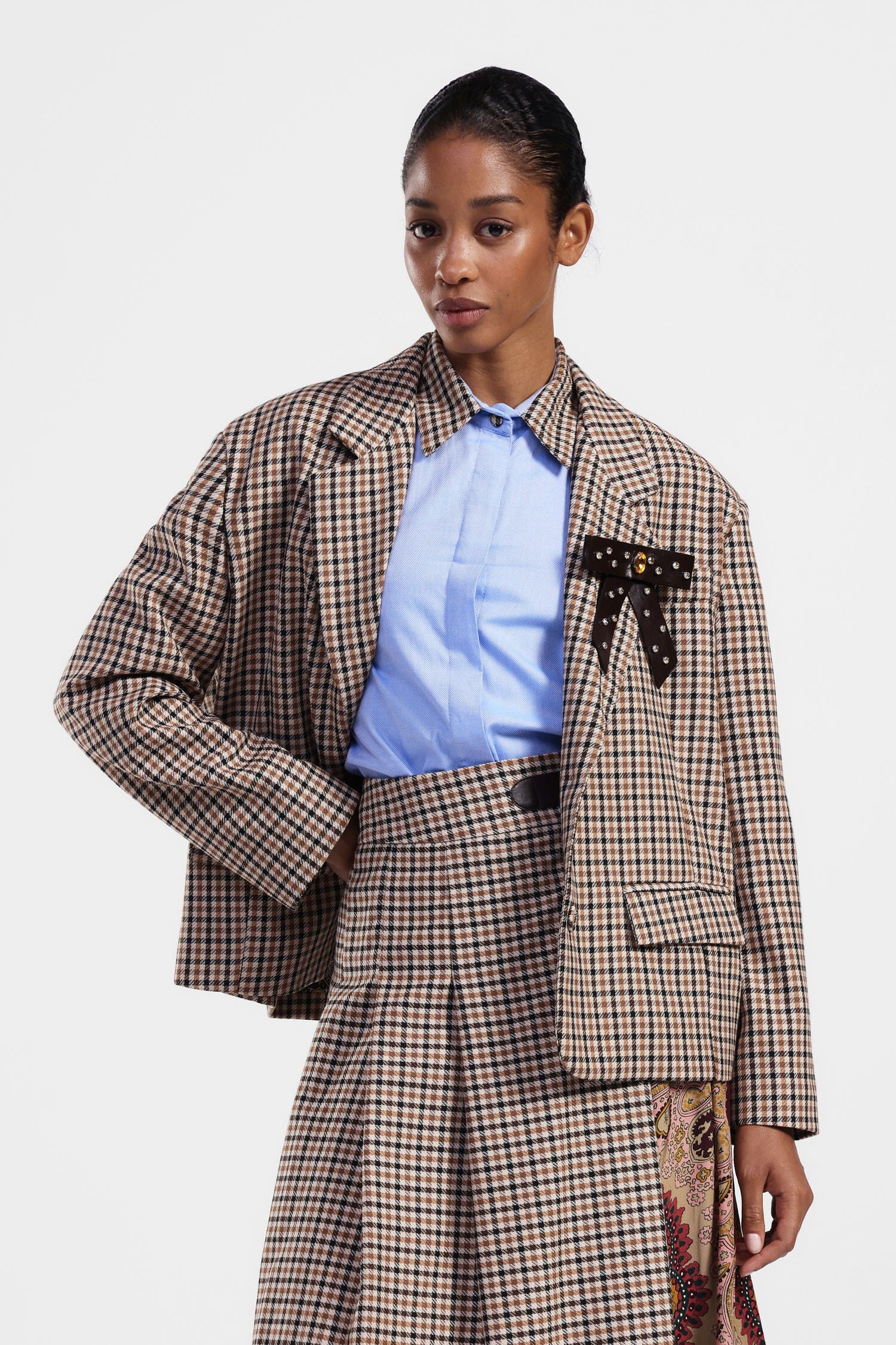 Blazer Con Motivo E Bottoni Decorativi Dixie