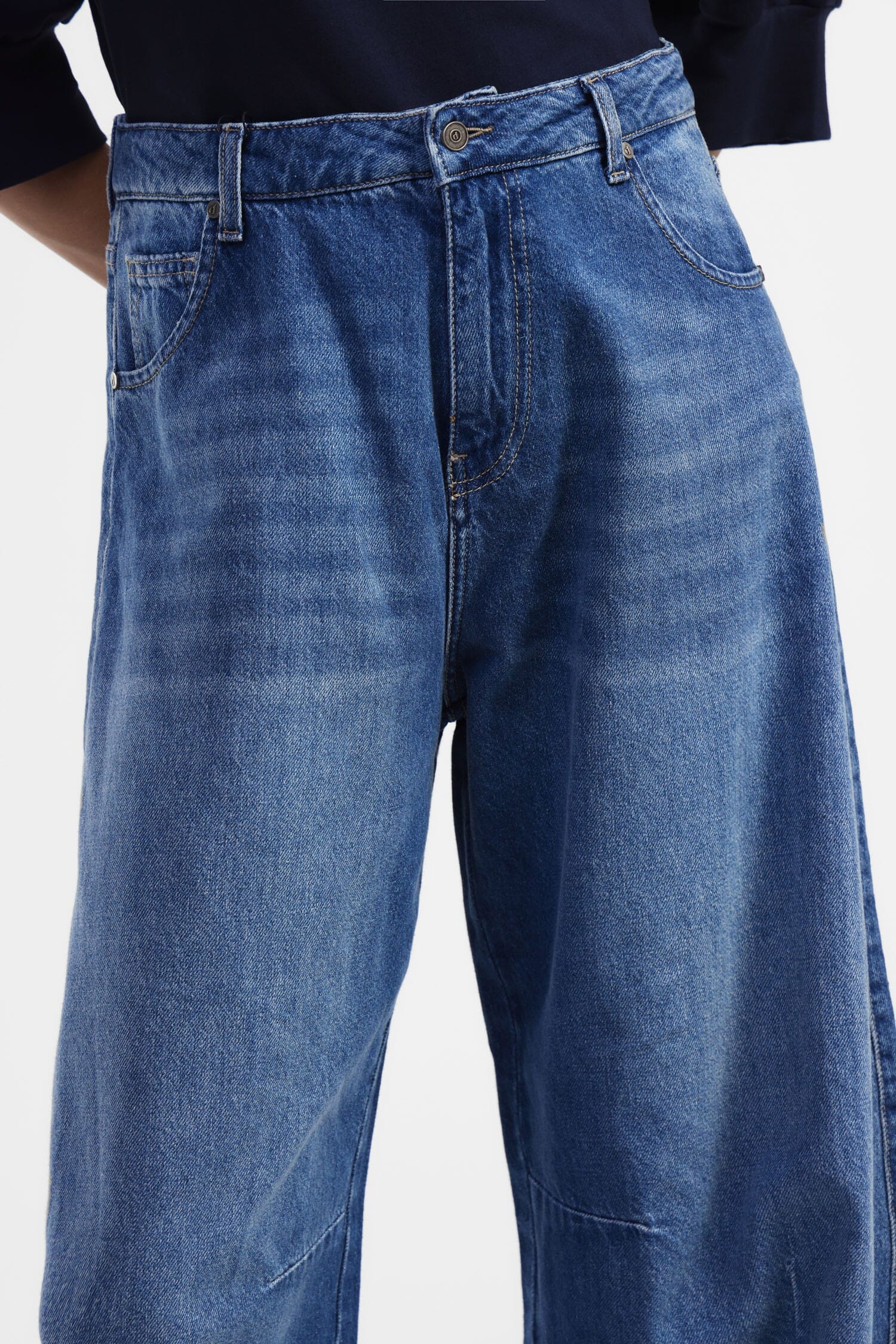 Jeans A Gamba Ampia Con Vita Alta Dixie