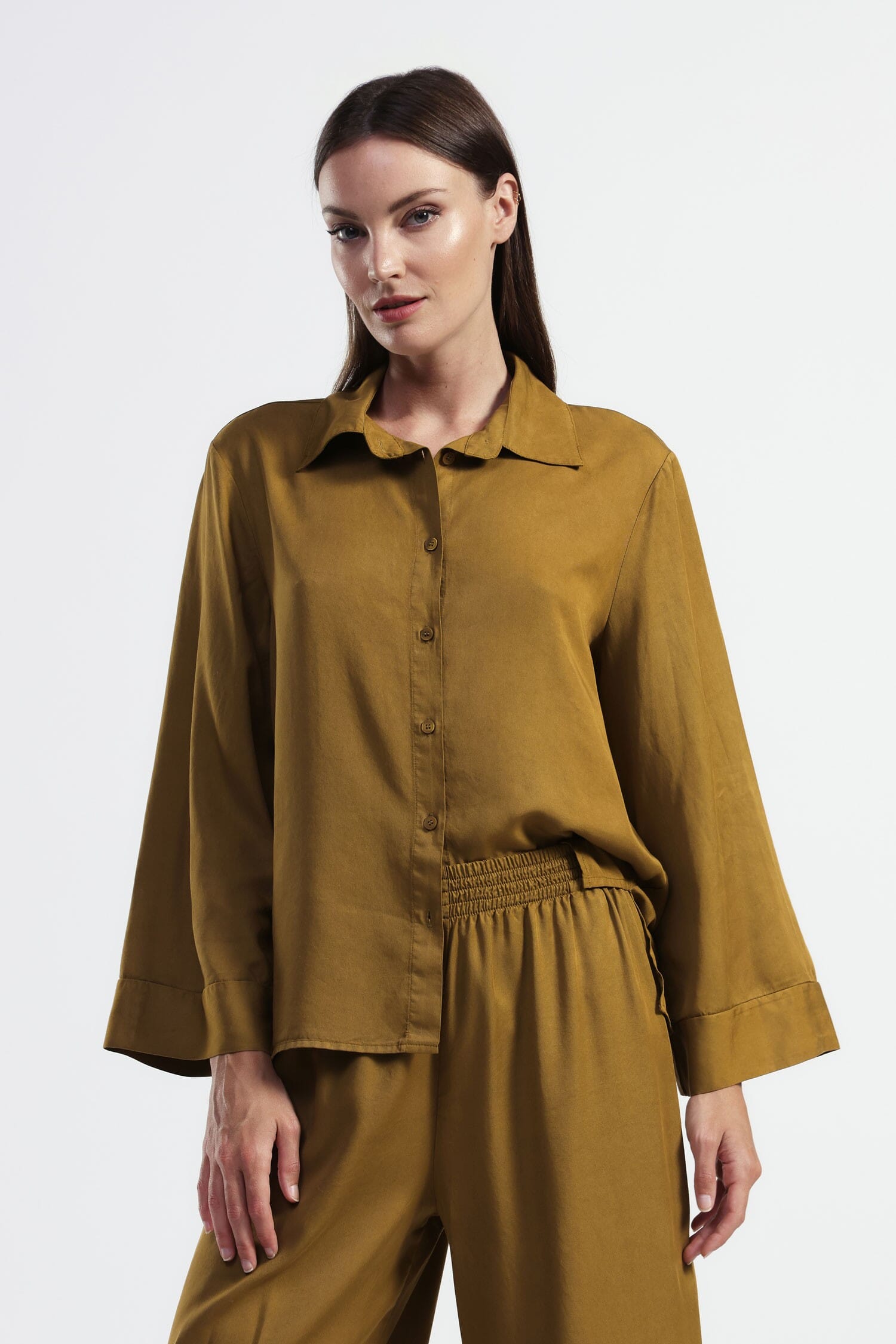 Chemise à manches larges et col Dixie classique