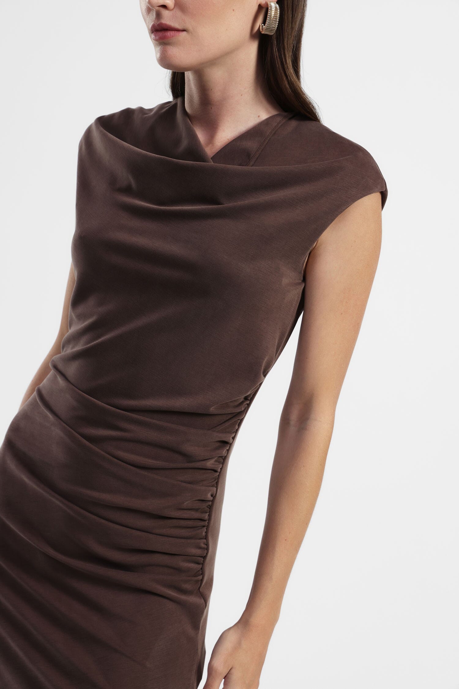 Abito Senza Maniche Con Drappeggio Dixie