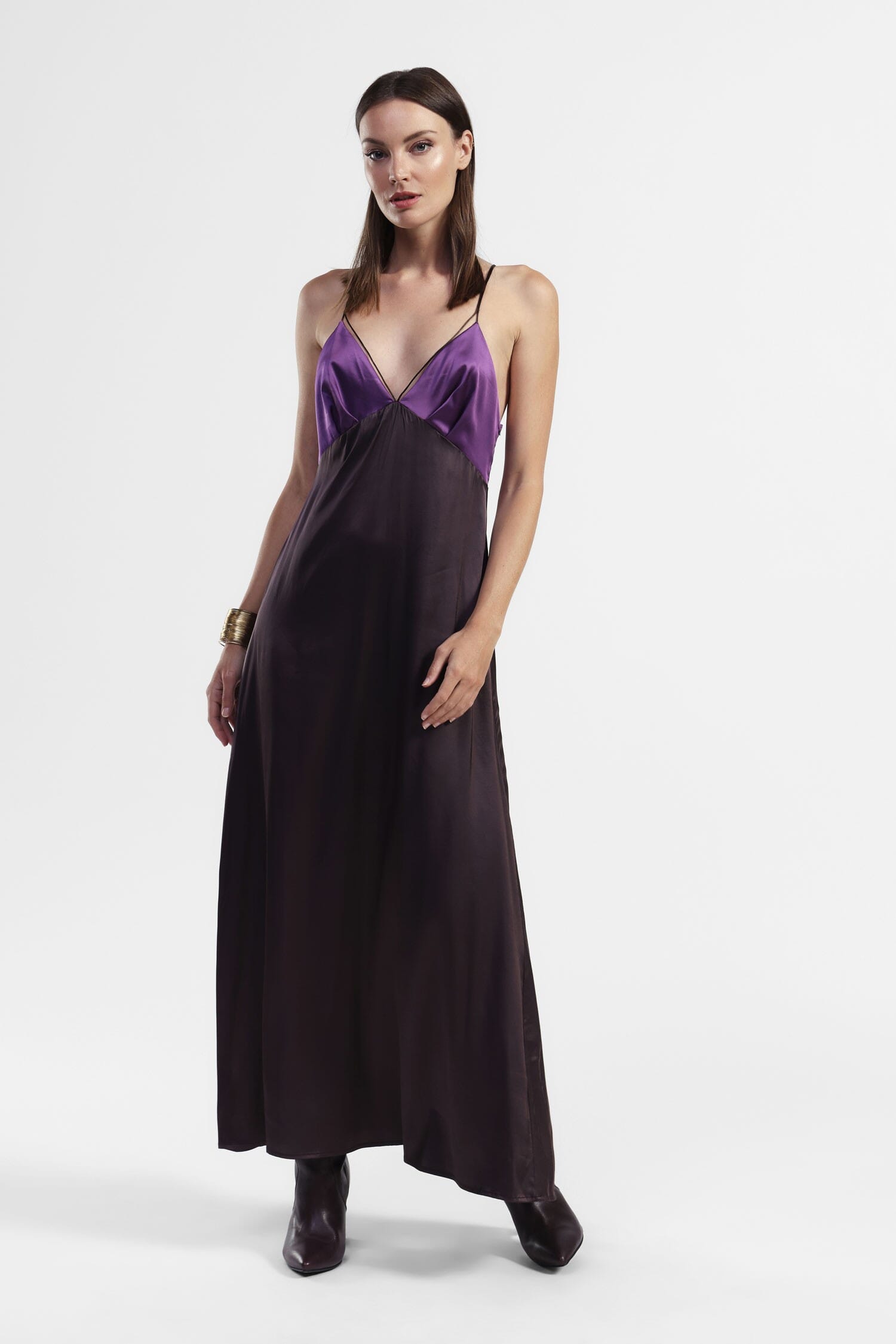 Abito Lungo Con Spalline Sottili Dixie