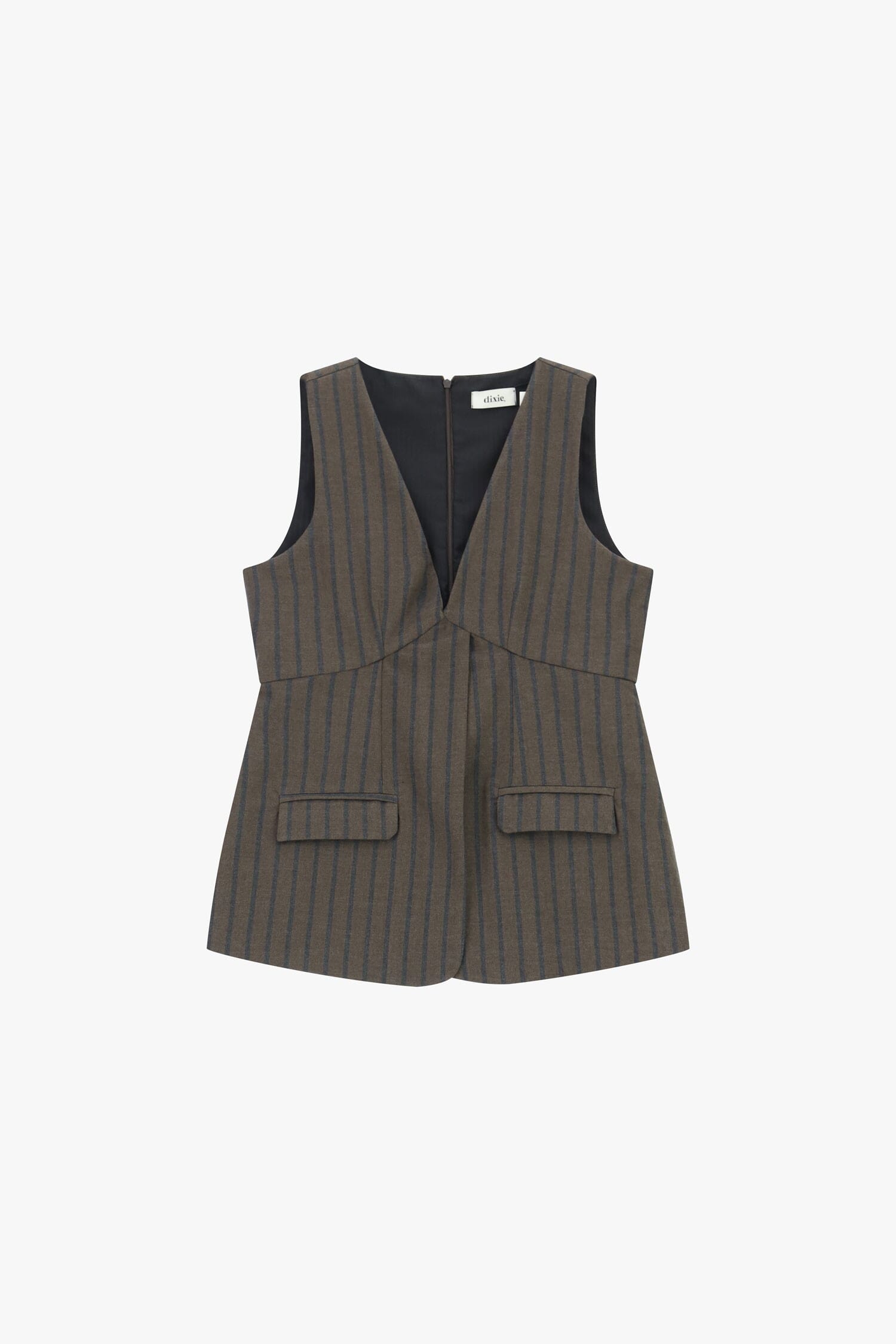 Gilet Con Righe Verticali E Tasche Dixie