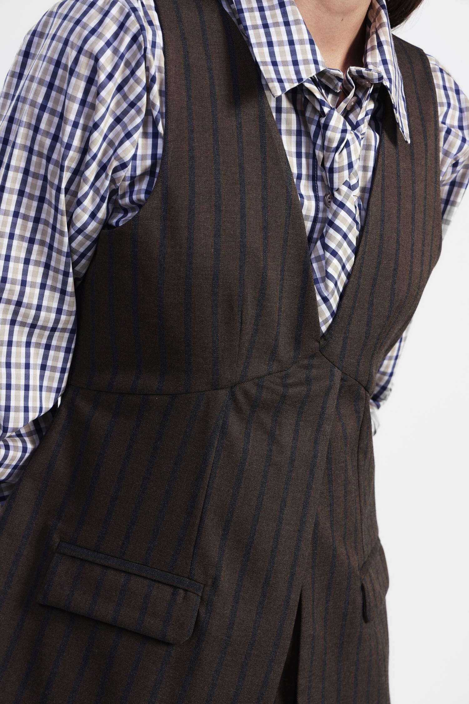 Gilet Con Righe Verticali E Tasche Dixie